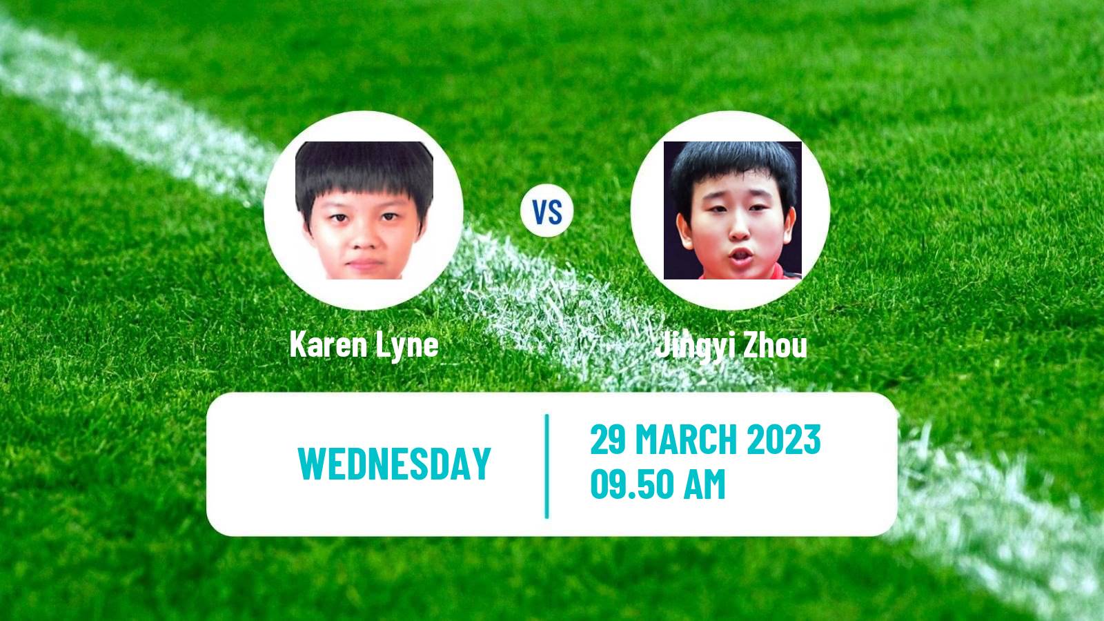 Table tennis Table Tennis Karen Lyne - Jingyi Zhou