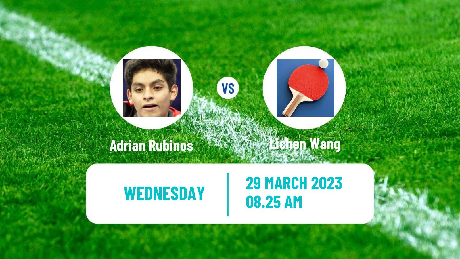 Table tennis Table Tennis Adrian Rubinos - Lichen Wang