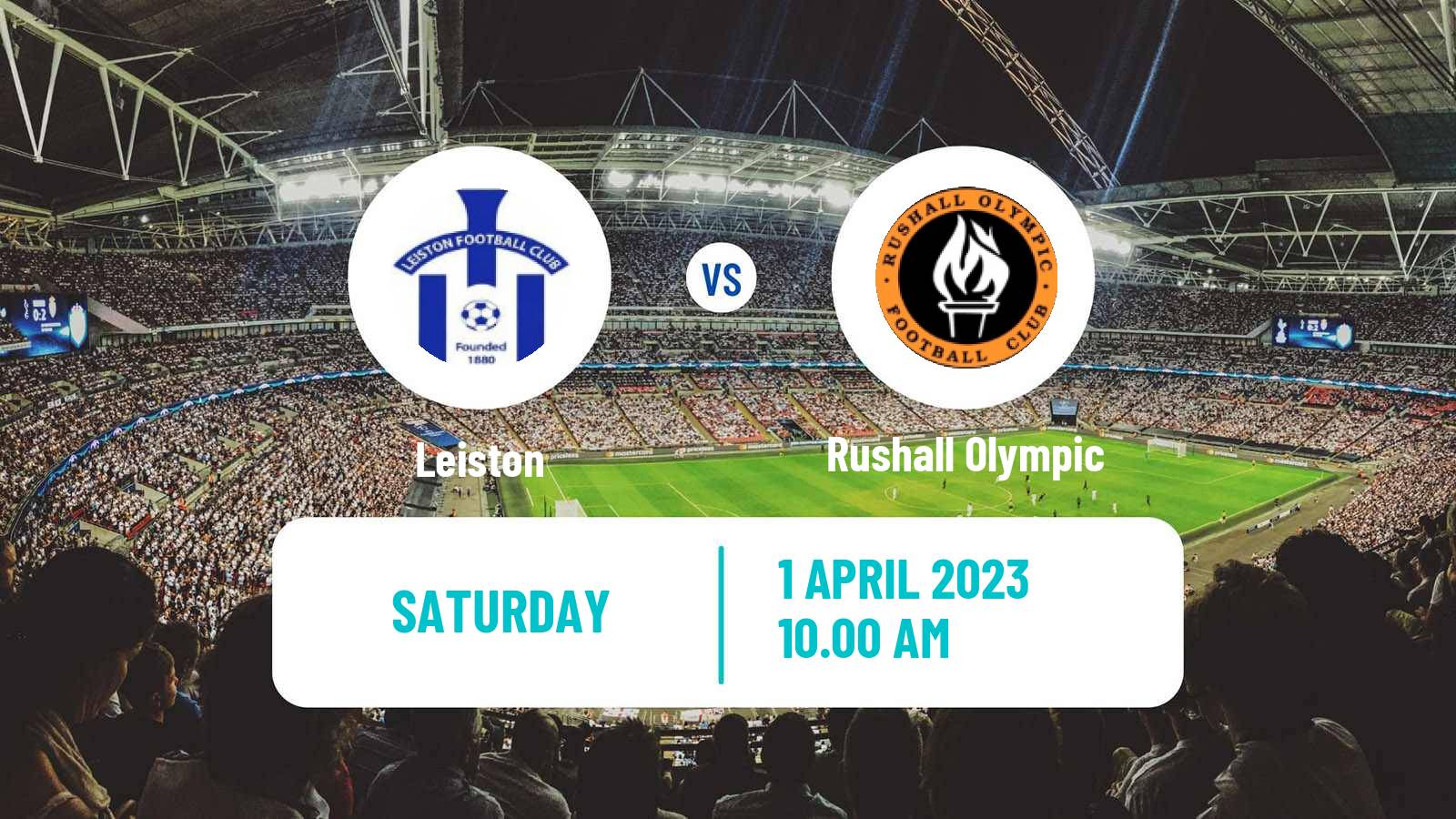 Soccer English Southern League Central Division Leiston - Rushall Olympic