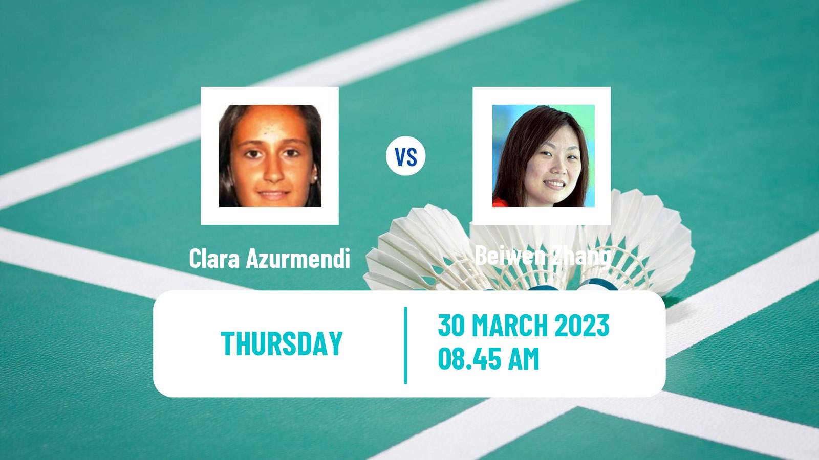 Badminton Badminton Clara Azurmendi - Beiwen Zhang