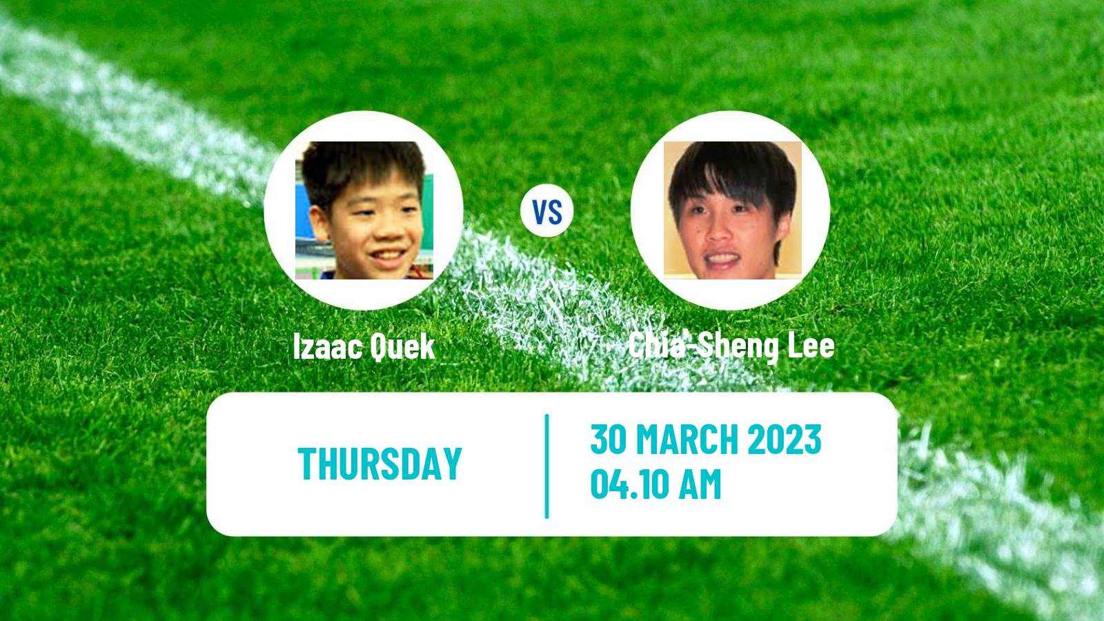 Table tennis Table Tennis Izaac Quek - Chia-Sheng Lee