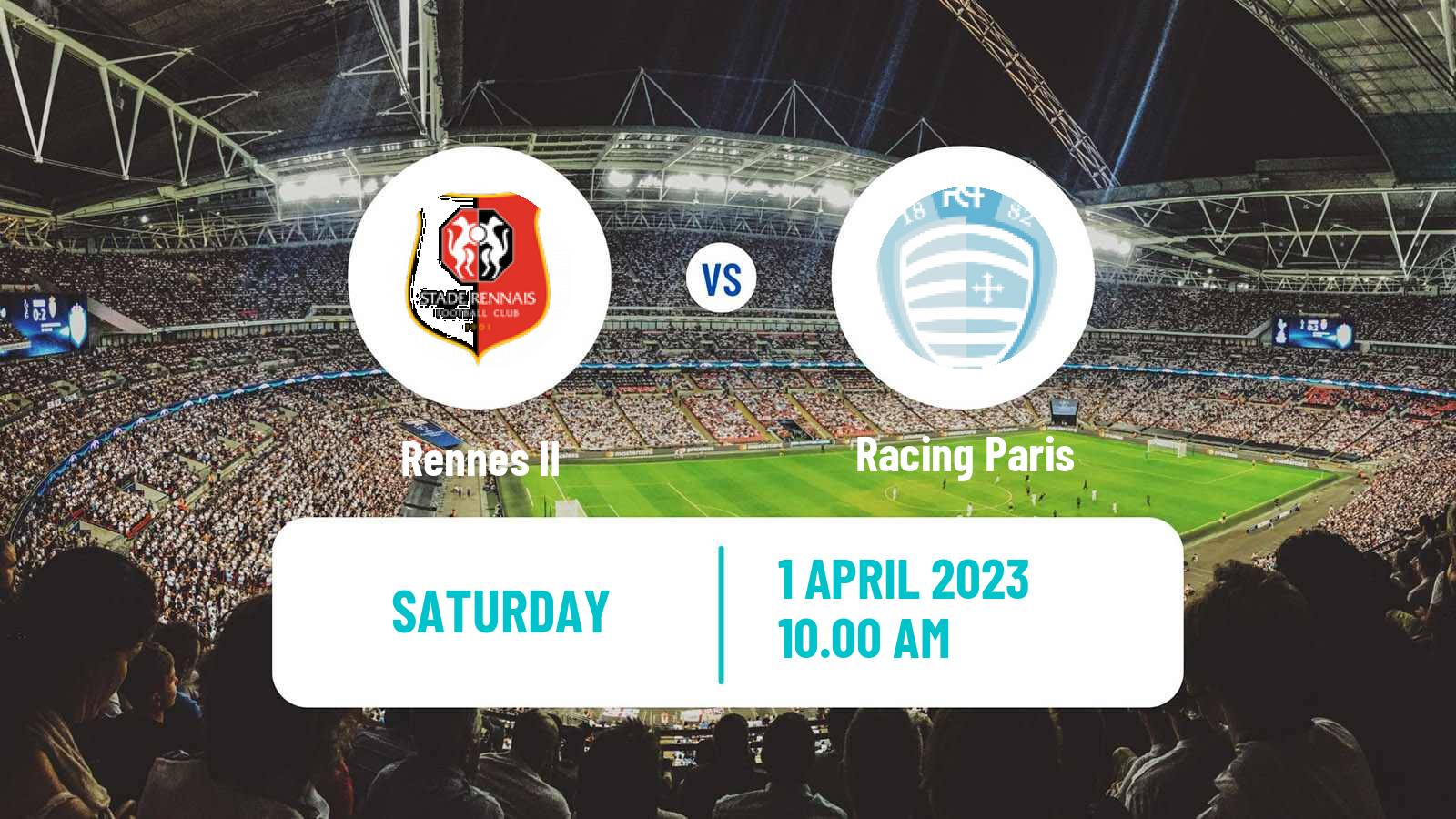 Soccer French National 2 - Group A Rennes II - Racing Paris