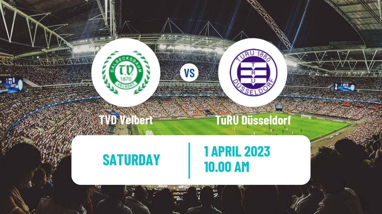 Soccer German Oberliga Niederrhein TVD Velbert - TuRU Düsseldorf