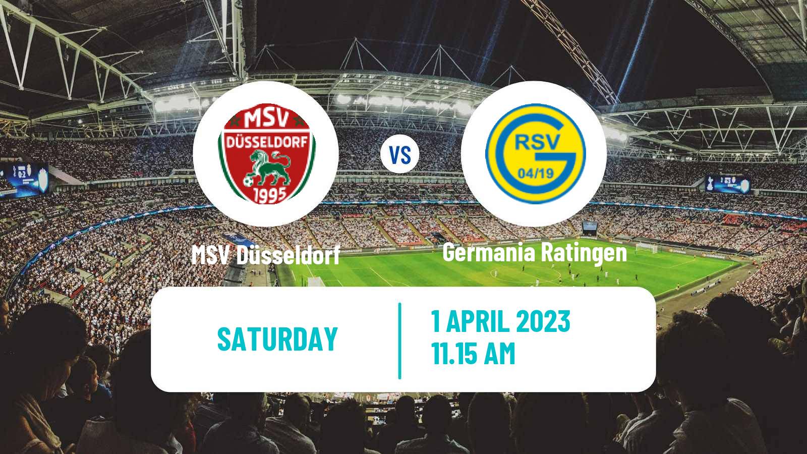 Soccer German Oberliga Niederrhein MSV Düsseldorf - Germania Ratingen
