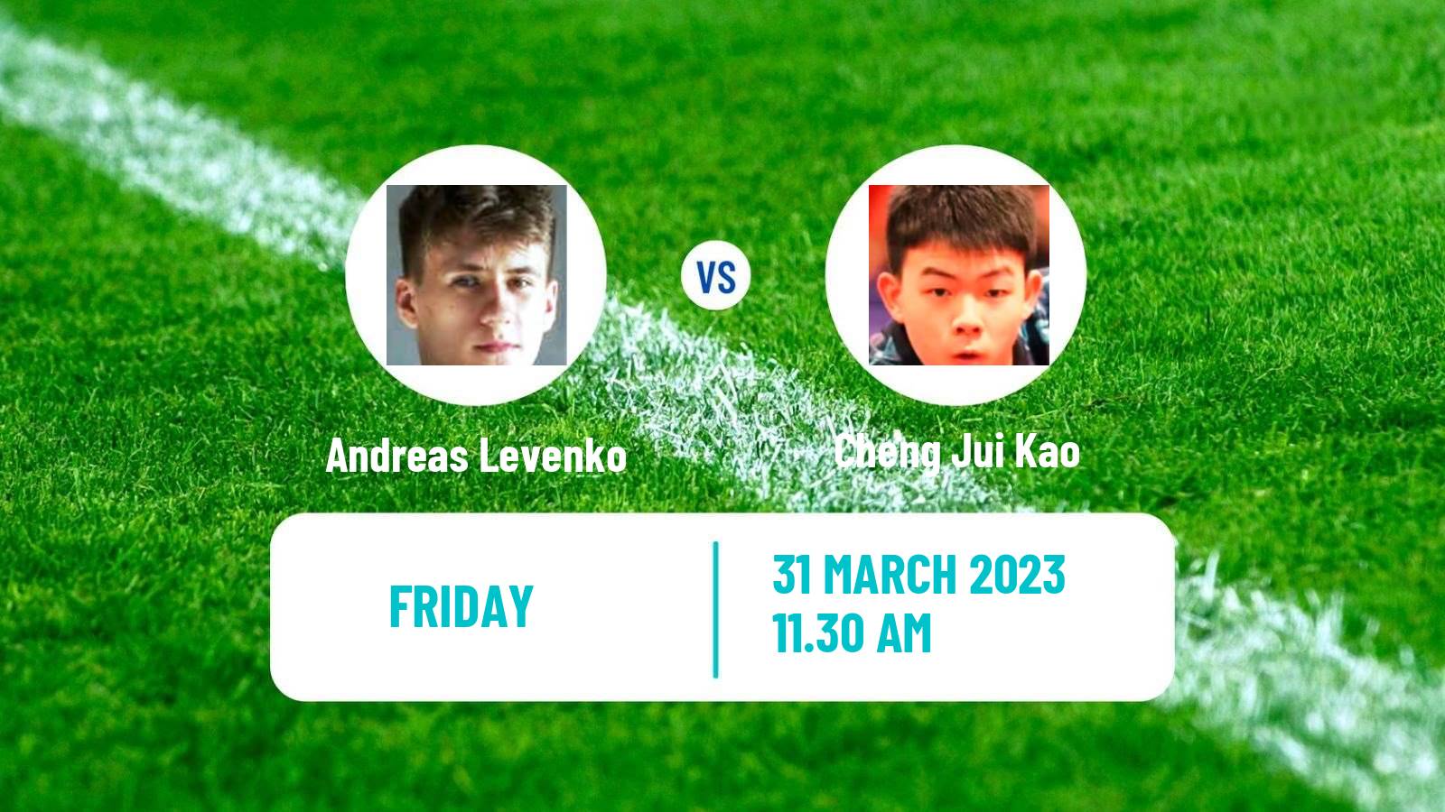 Table tennis Table Tennis Andreas Levenko - Cheng Jui Kao