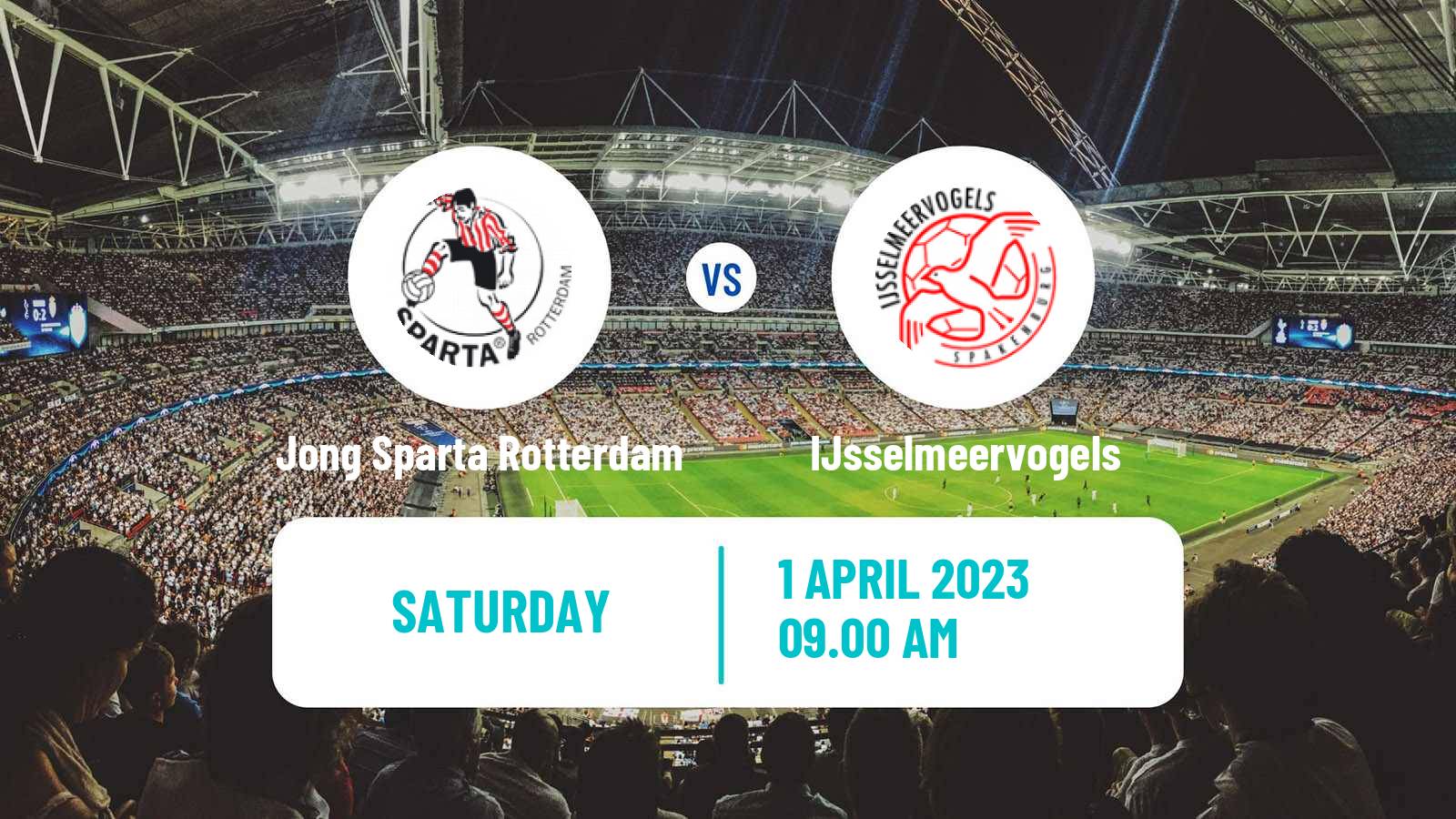 Soccer Dutch Tweede Divisie Jong Sparta Rotterdam - IJsselmeervogels