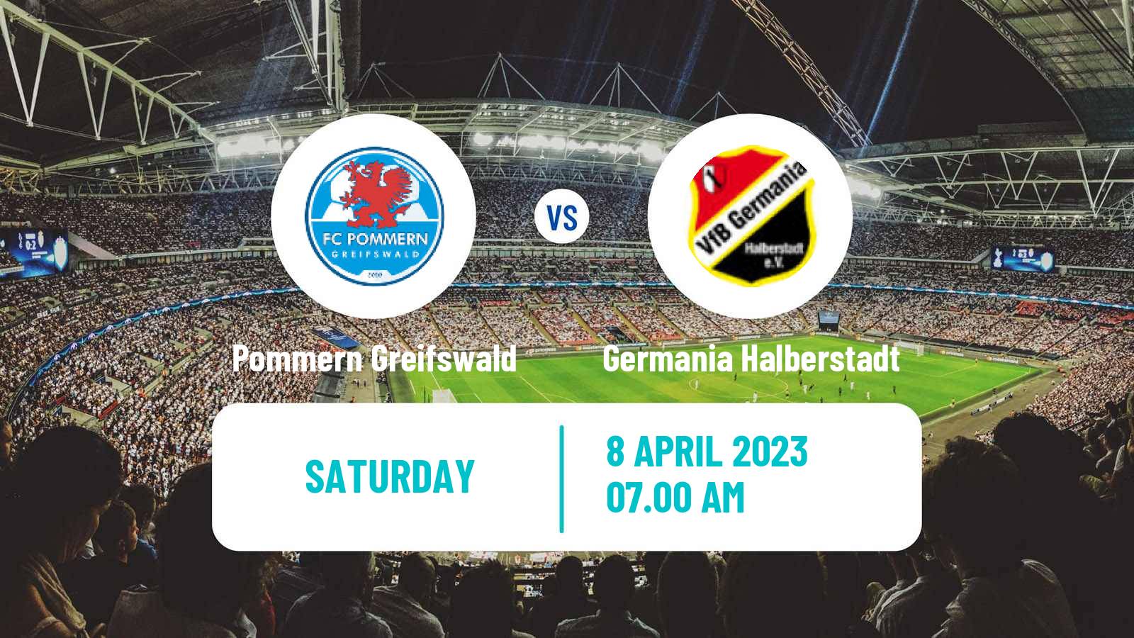 Soccer German Regionalliga Nordost Greifswald - Germania Halberstadt