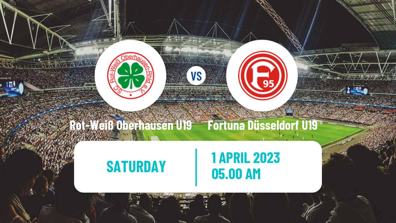 Soccer German Junioren Bundesliga Play Offs Rot-Weiß Oberhausen U19 - Fortuna Düsseldorf U19