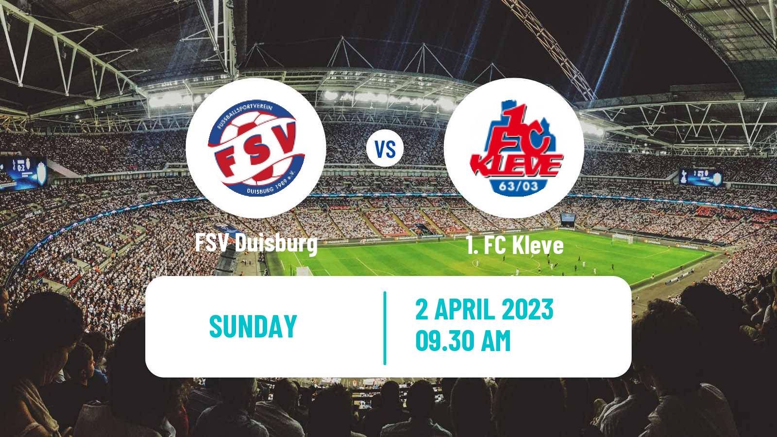 Soccer German Oberliga Niederrhein FSV Duisburg - Kleve