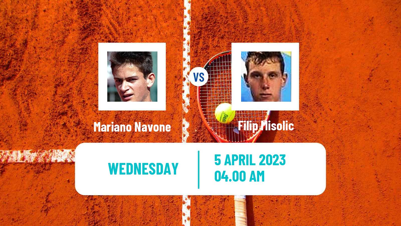 Tennis ATP Challenger Mariano Navone - Filip Misolic