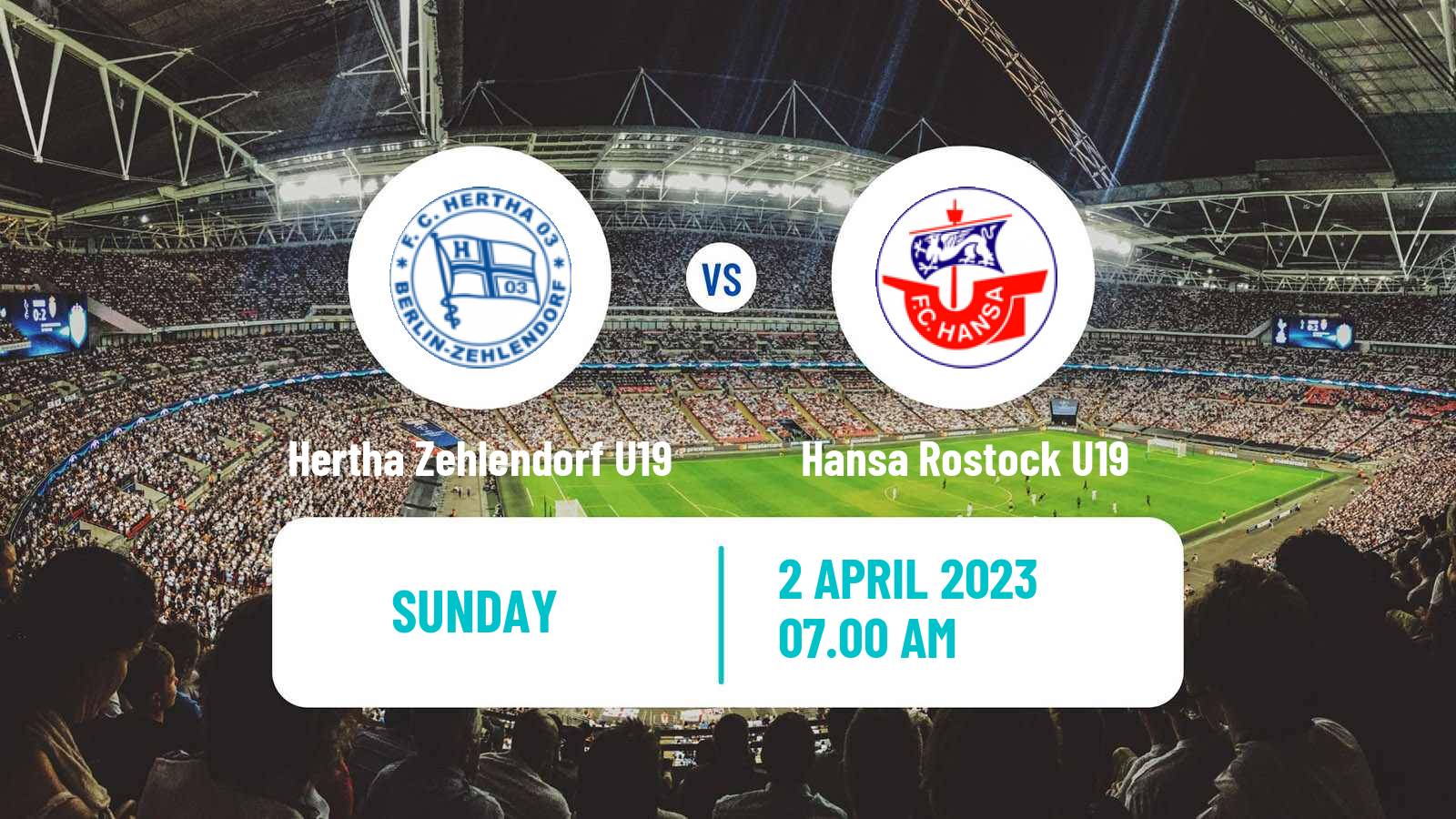 Soccer German Junioren Bundesliga Play Offs Hertha Zehlendorf U19 - Hansa Rostock U19