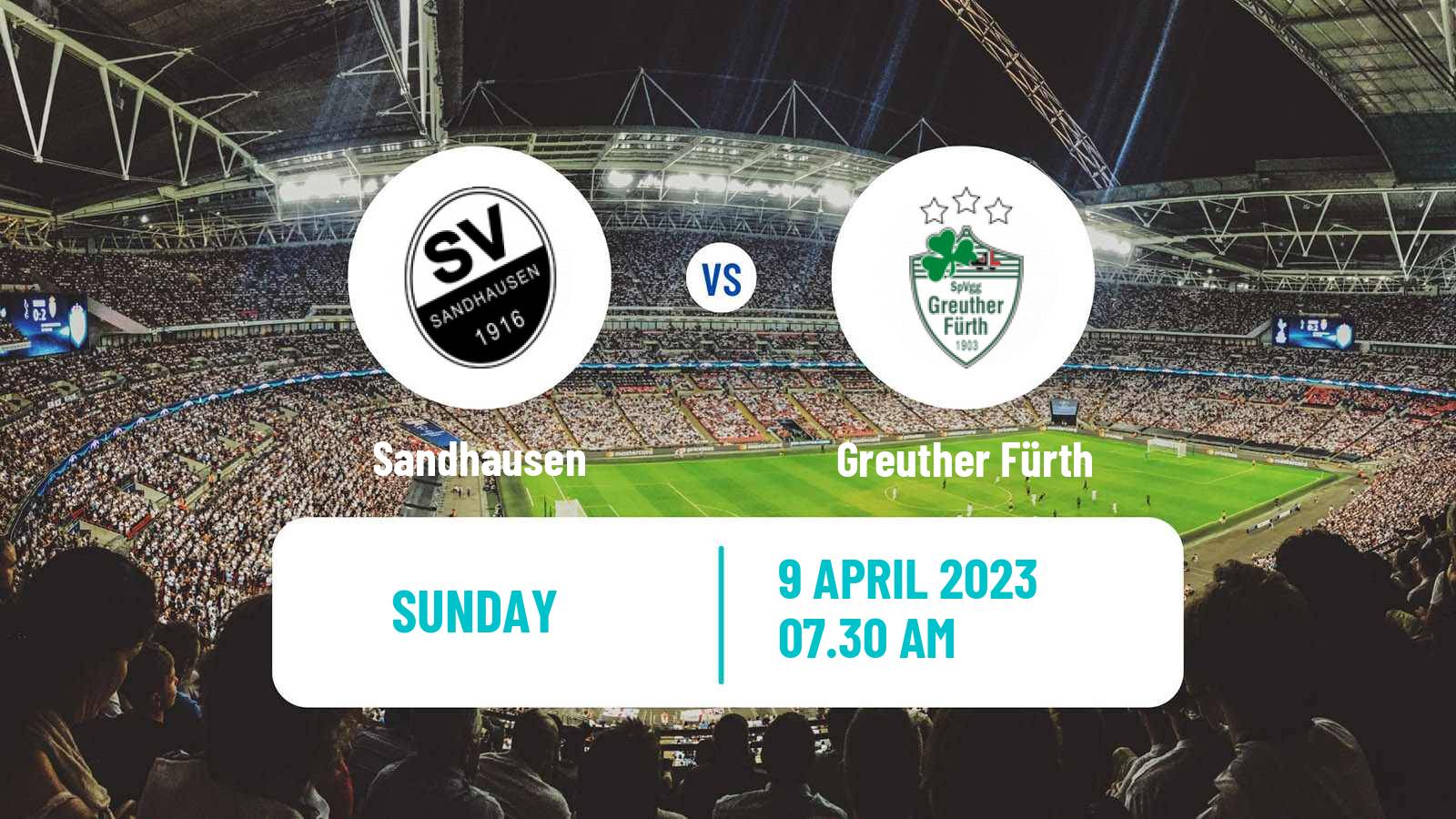 Soccer German 2 Bundesliga Sandhausen - Greuther Fürth