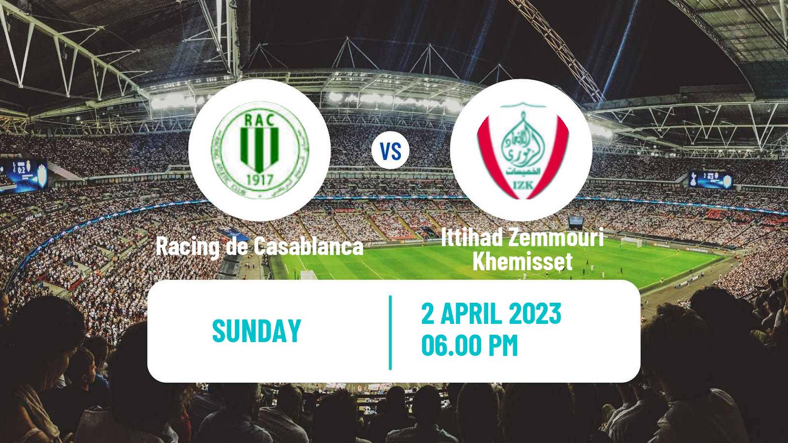 Soccer Moroccan Botola 2 Racing de Casablanca - Ittihad Zemmouri Khemisset