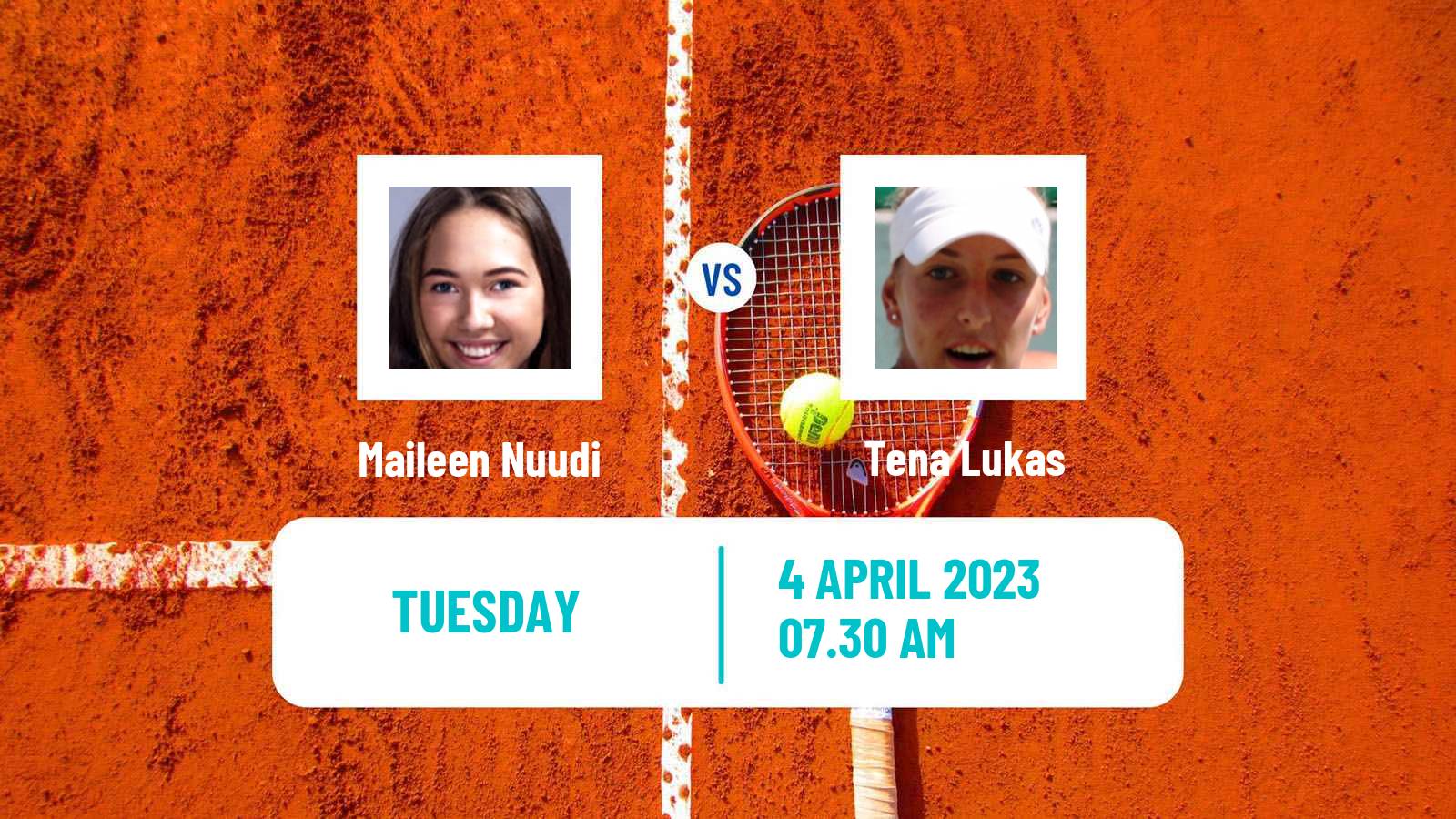 Tennis ITF Tournaments Maileen Nuudi - Tena Lukas