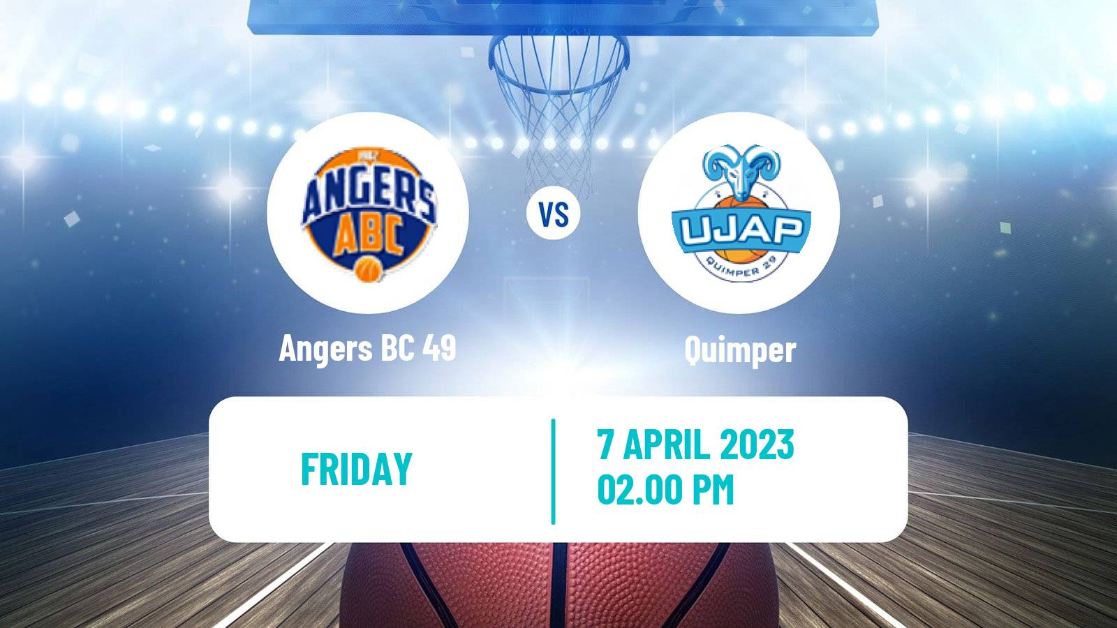 Basketball French LNB Pro B Angers BC 49 - Quimper