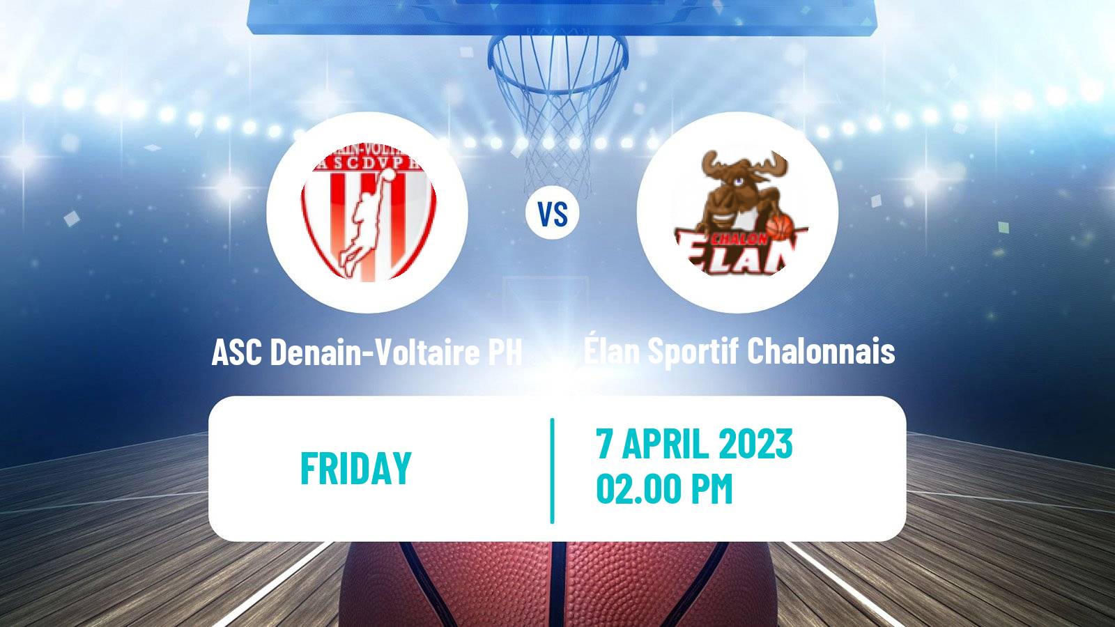Basketball French LNB Pro B ASC Denain-Voltaire PH - Élan Sportif Chalonnais