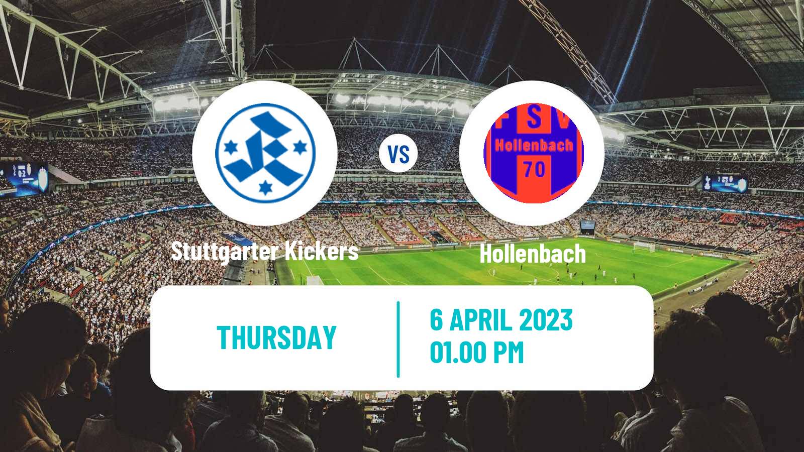 Soccer German Oberliga Baden-Württemberg Stuttgarter Kickers - Hollenbach