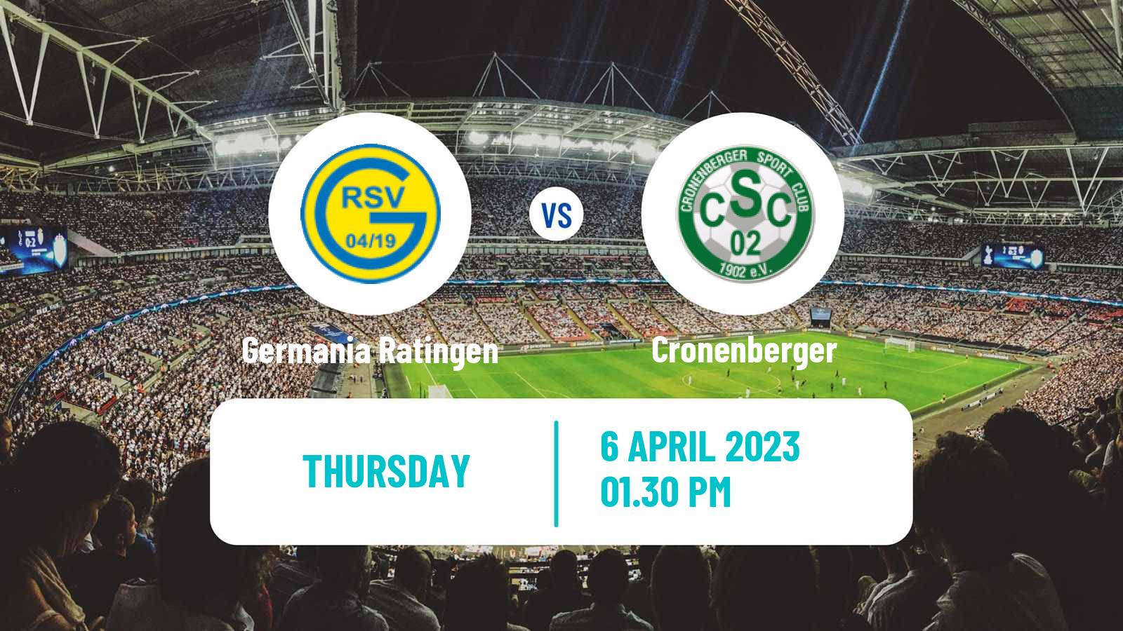 Soccer German Oberliga Niederrhein Germania Ratingen - Cronenberger