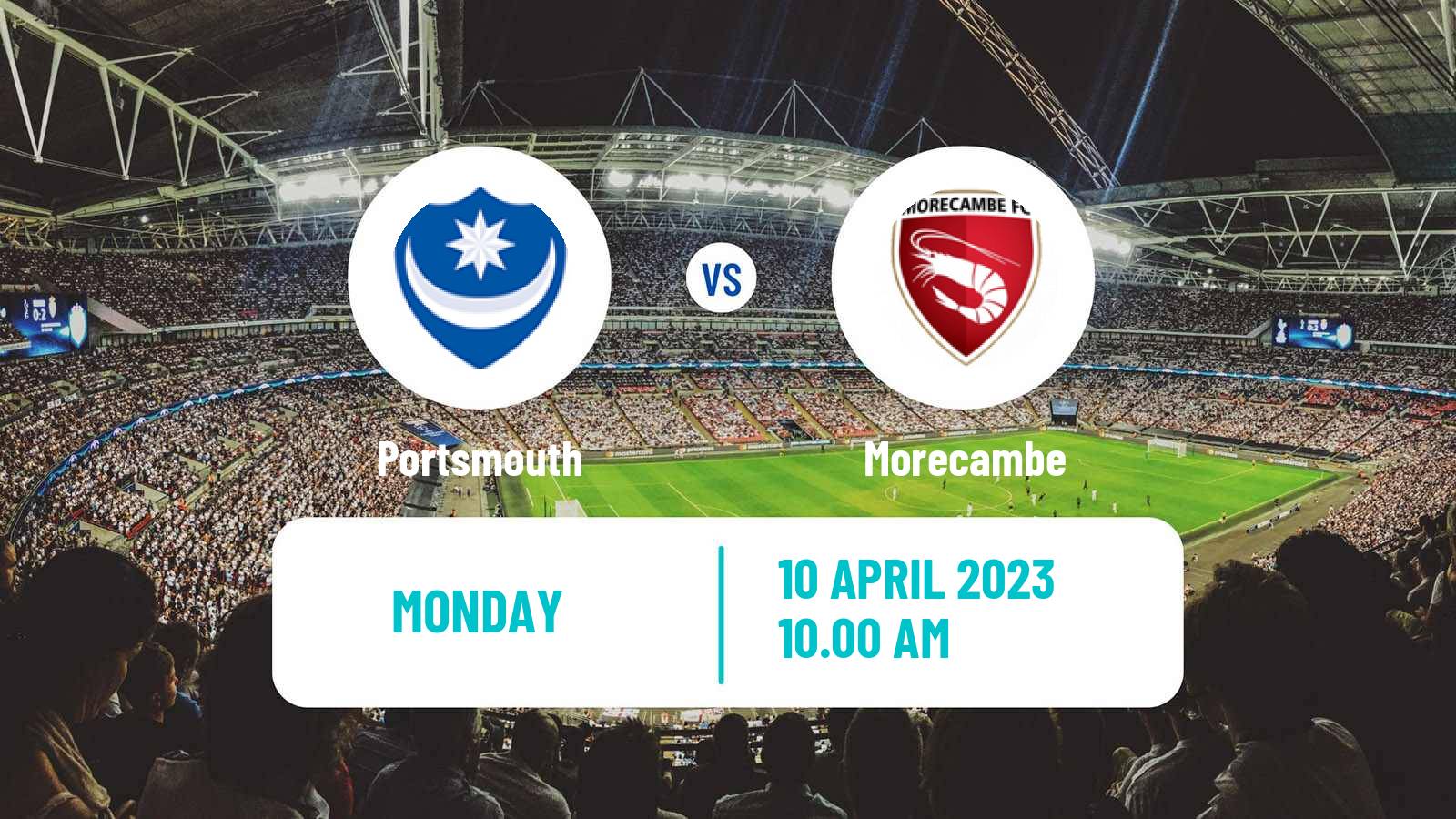 Soccer English League One Portsmouth - Morecambe