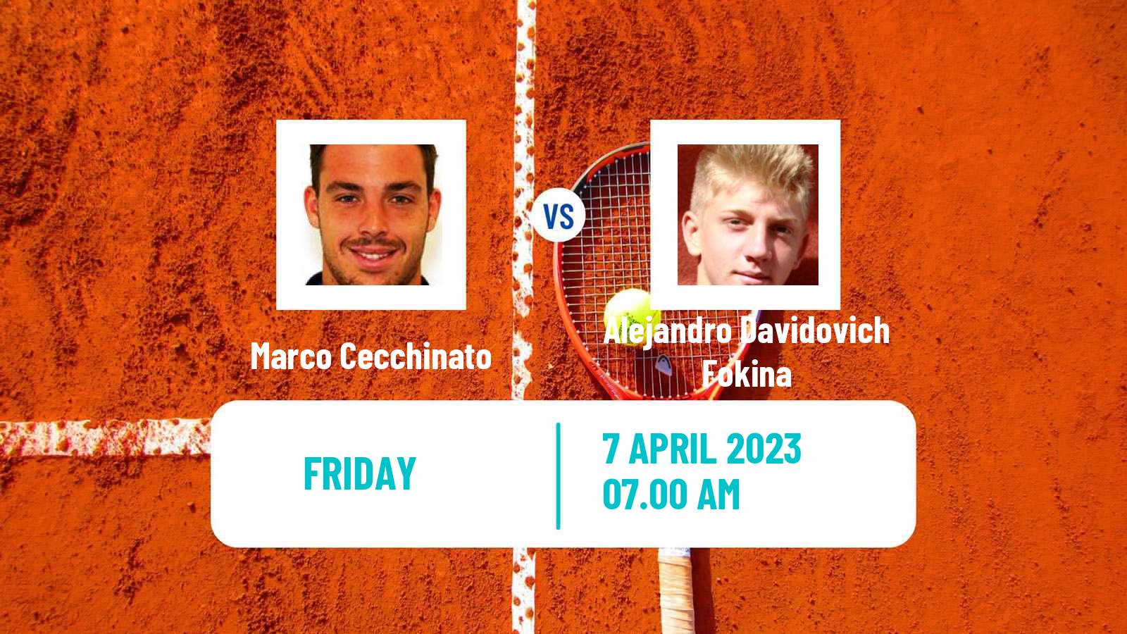 Tennis ATP Estoril Marco Cecchinato - Alejandro Davidovich Fokina