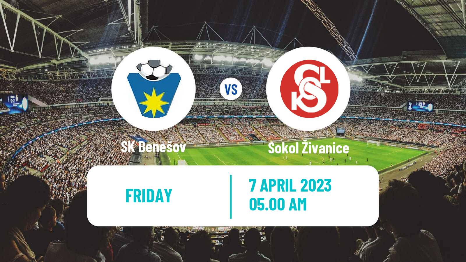 Soccer Czech CFL Group B Benešov - Sokol Živanice
