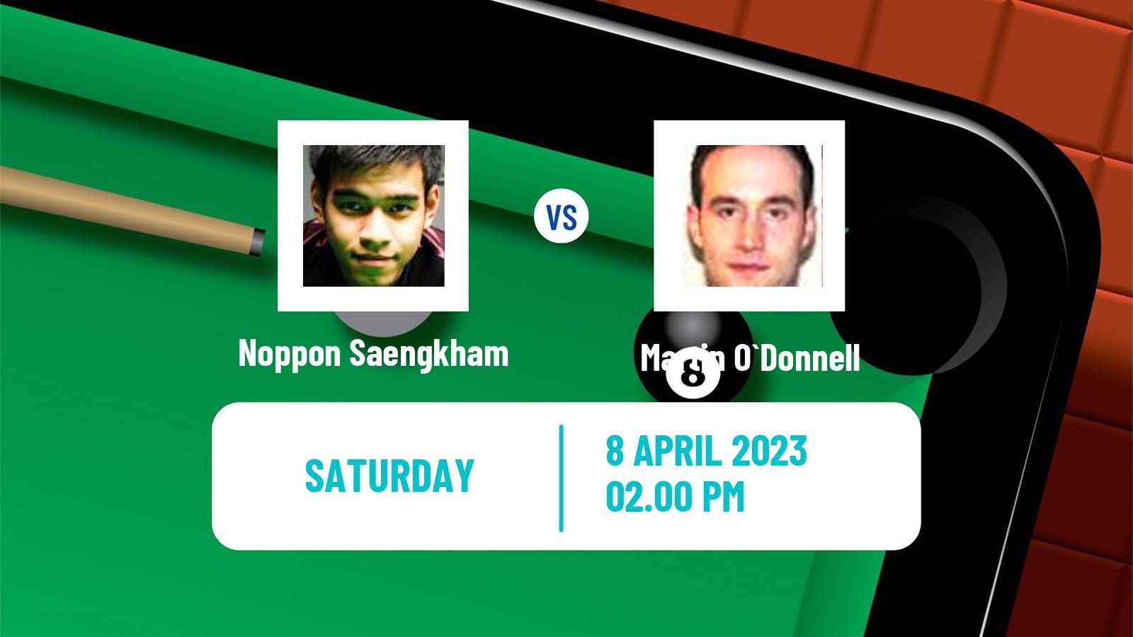 Snooker Snooker Noppon Saengkham - Martin O`Donnell