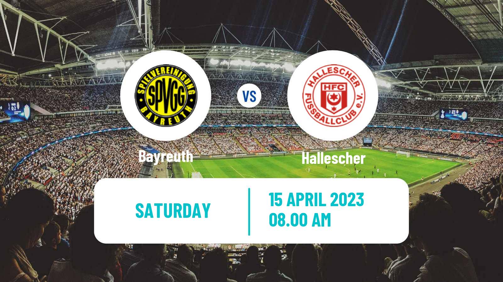 Football German 3 Bundesliga Bayreuth - Hallescher