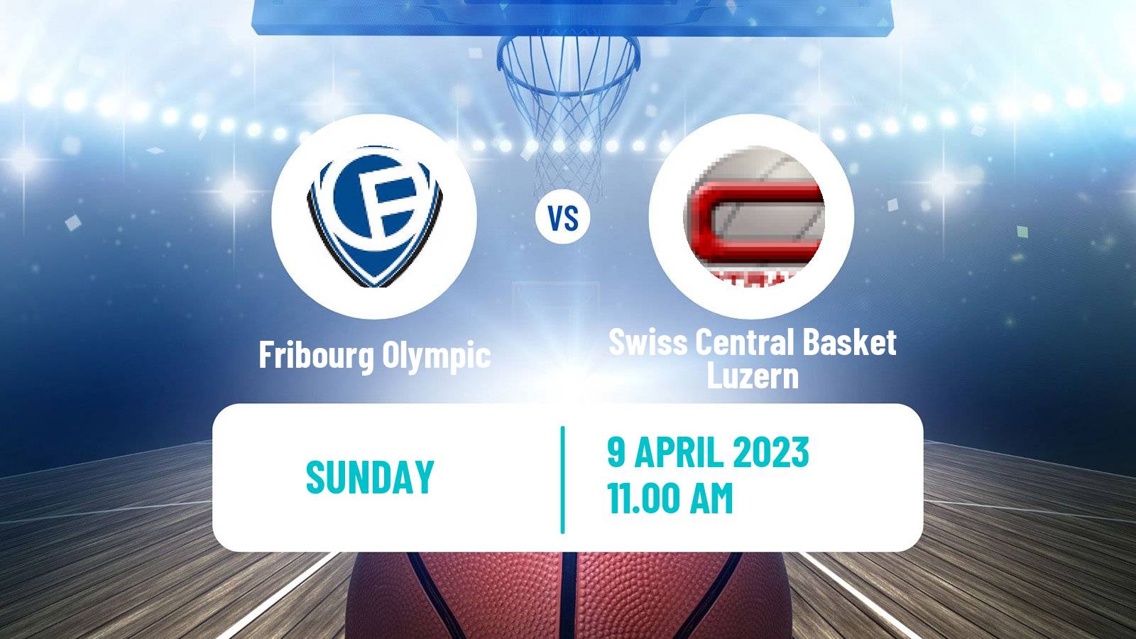 Basketball Swiss SB League Basketball Fribourg Olympic - Swiss Central Basket Luzern