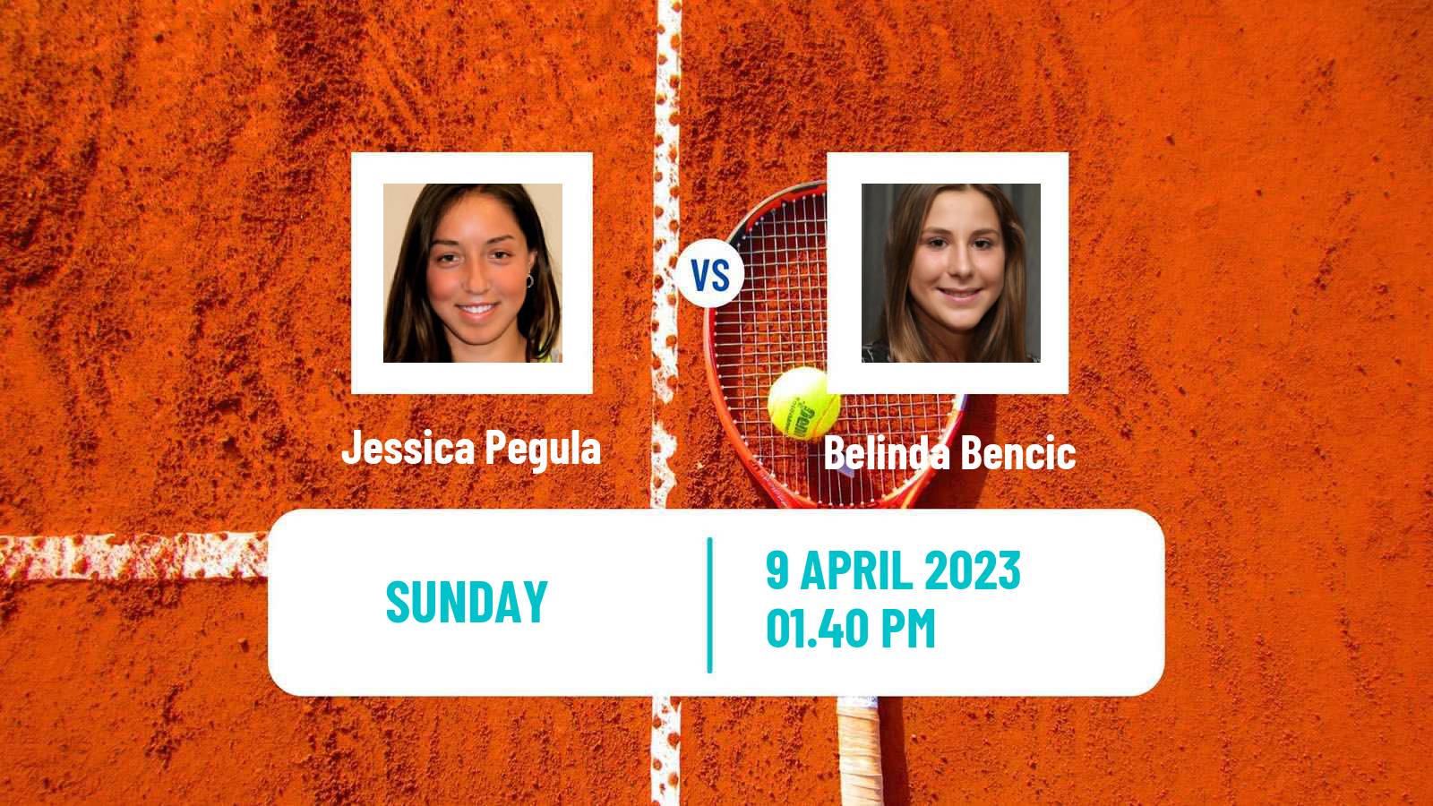 Tennis WTA Charleston Jessica Pegula - Belinda Bencic