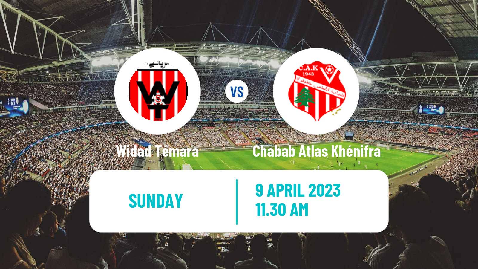 Soccer Moroccan Botola 2 Widad Témara - Chabab Atlas Khénifra