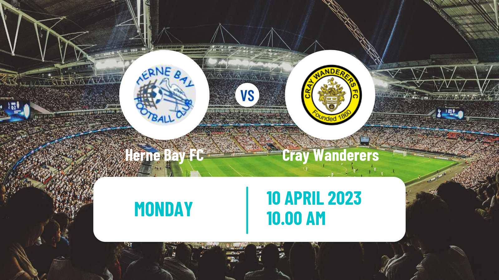 Soccer English Isthmian League Premier Division Herne Bay - Cray Wanderers