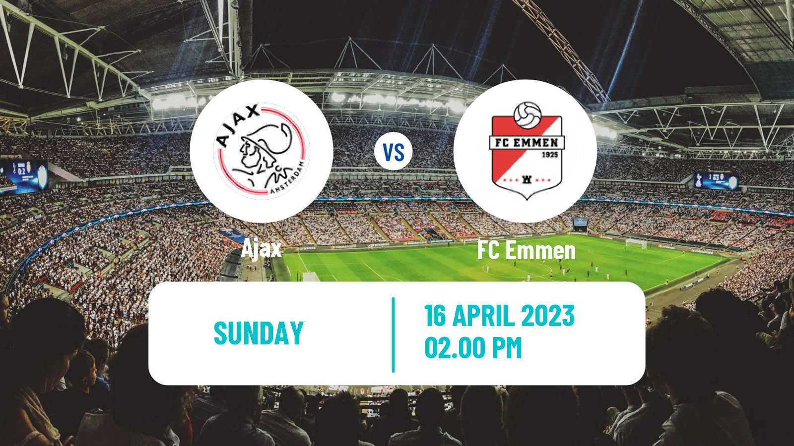 Soccer Dutch Eredivisie Ajax - Emmen