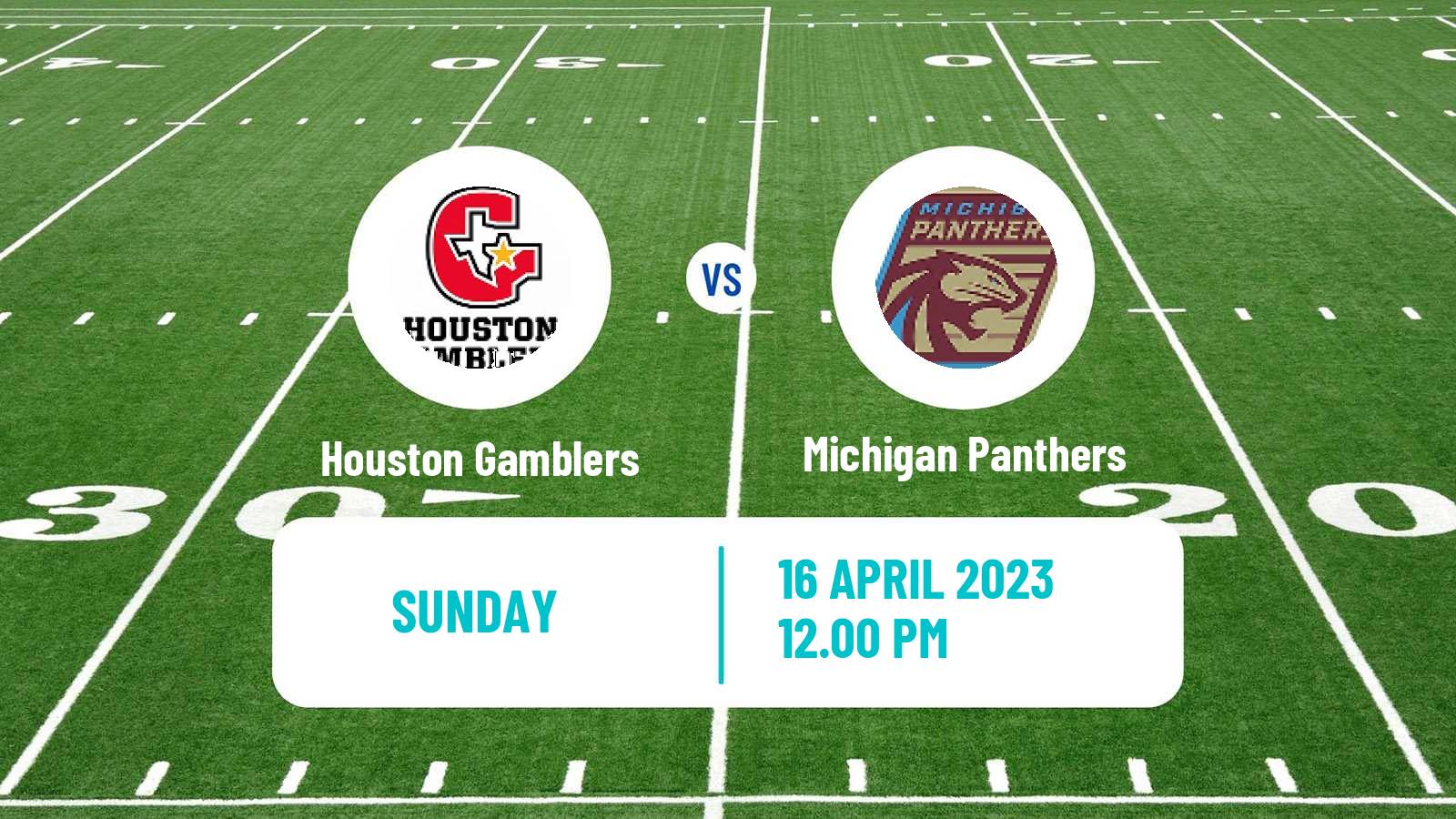 American football USFL Houston Gamblers - Michigan Panthers