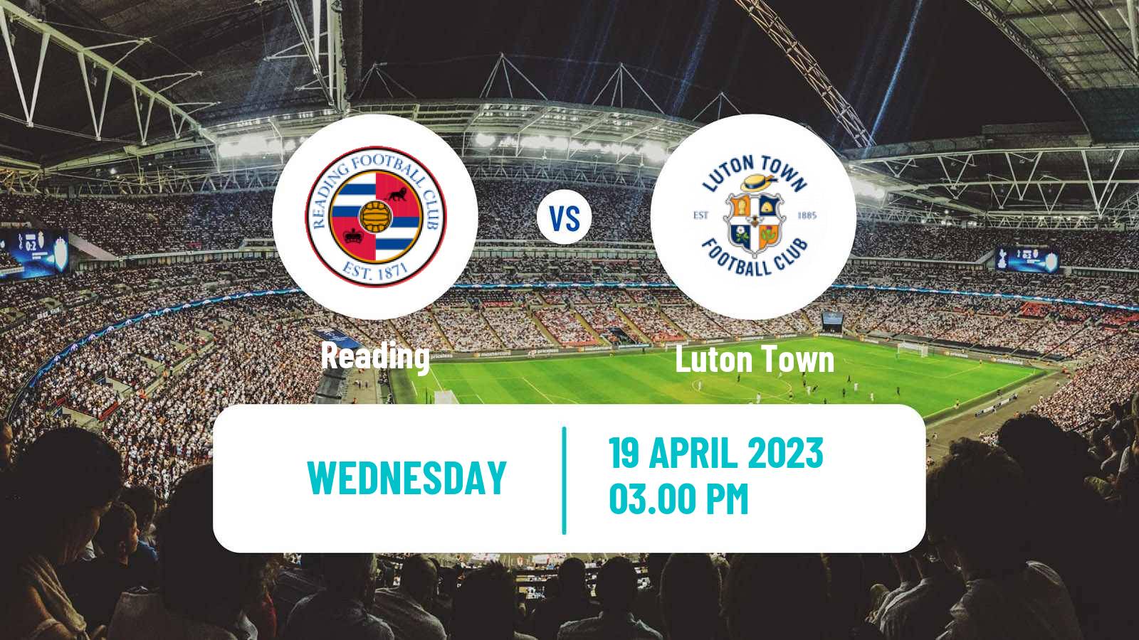 Soccer English League Championship Reading - Luton Town