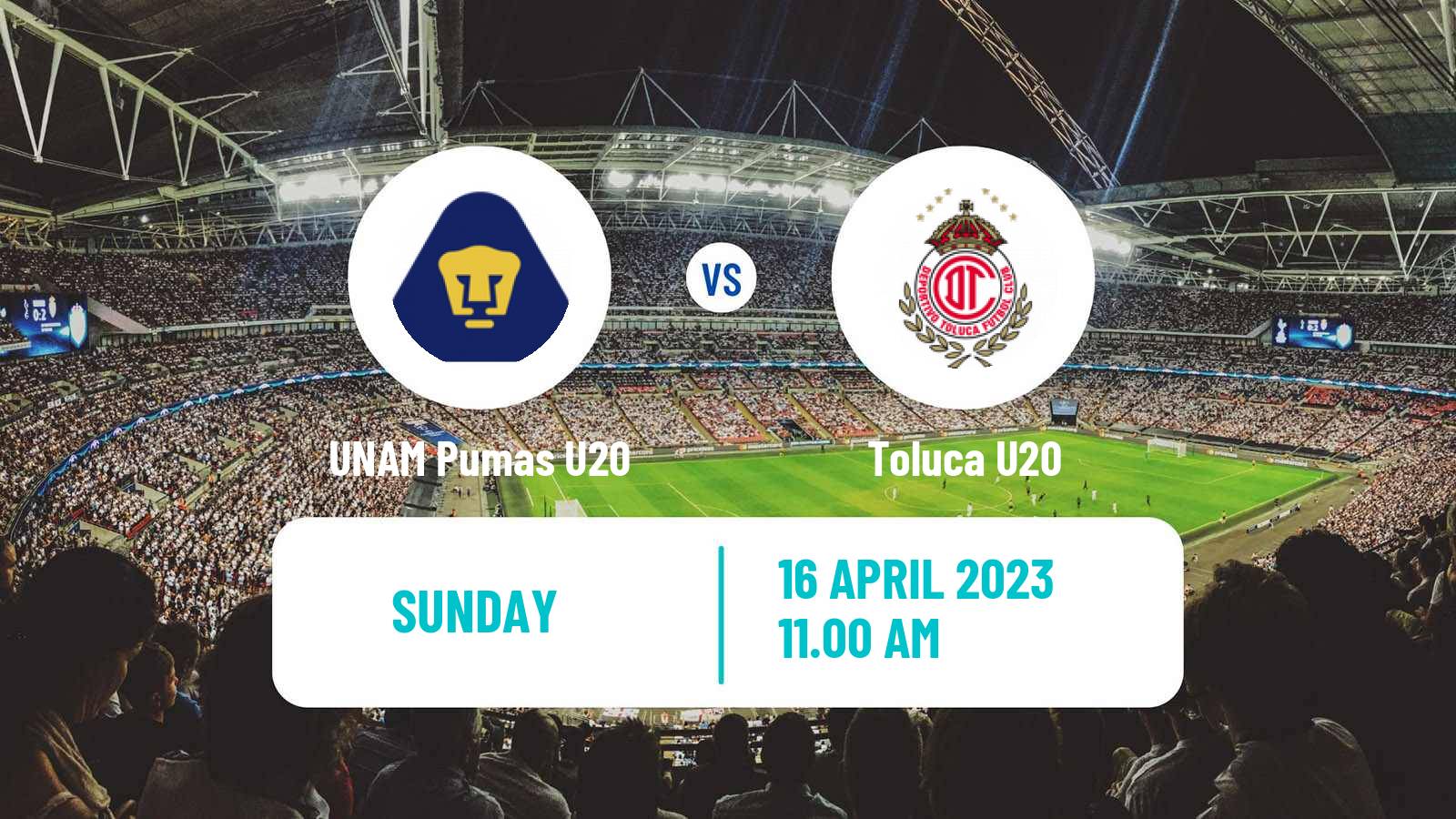 Football Mexican Liga MX U20 UNAM Pumas U20 - Toluca U20