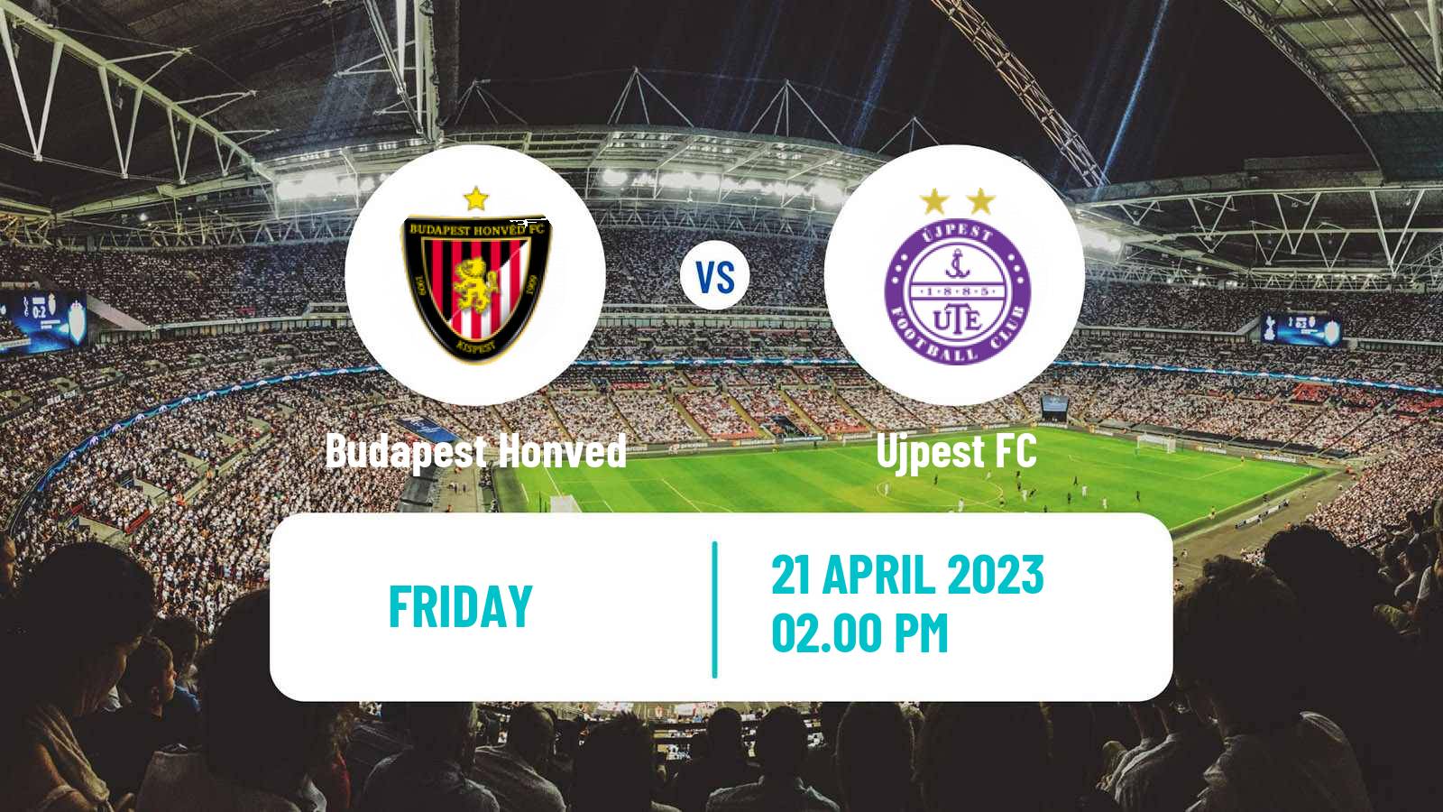 Soccer Hungarian NB I Budapest Honved - Ujpest