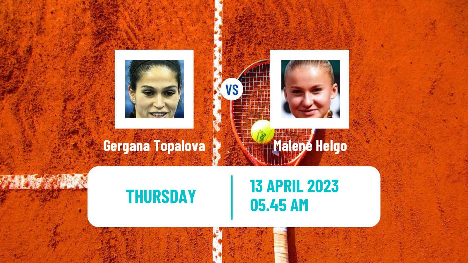 Tennis WTA Billie Jean King Cup Group I Gergana Topalova - Malene Helgo