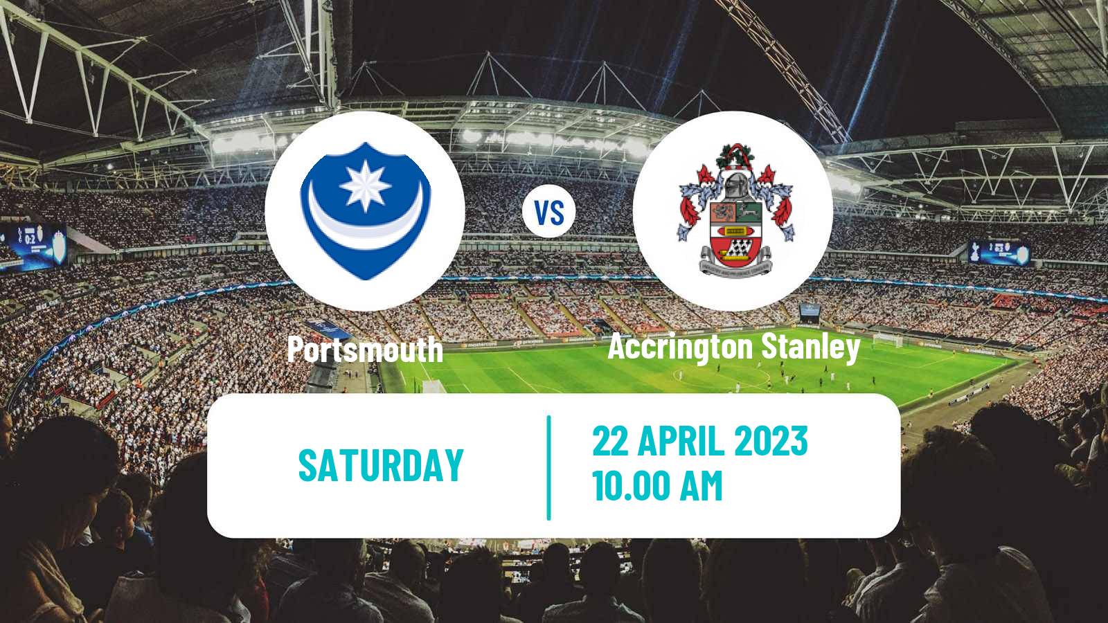 Soccer English League One Portsmouth - Accrington Stanley
