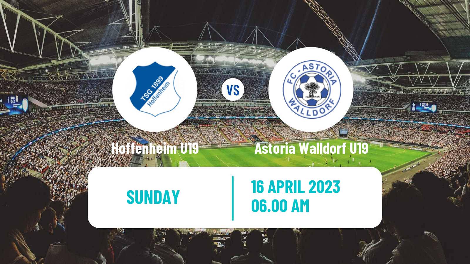 Soccer German Junioren Bundesliga Play Offs Hoffenheim U19 - Astoria Walldorf U19