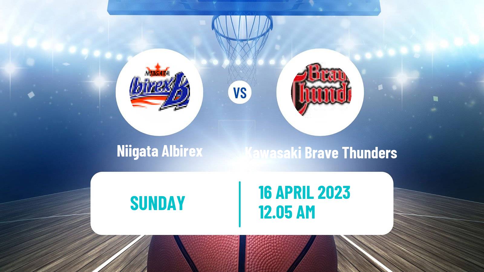 Basketball BJ League Niigata Albirex - Kawasaki Brave Thunders