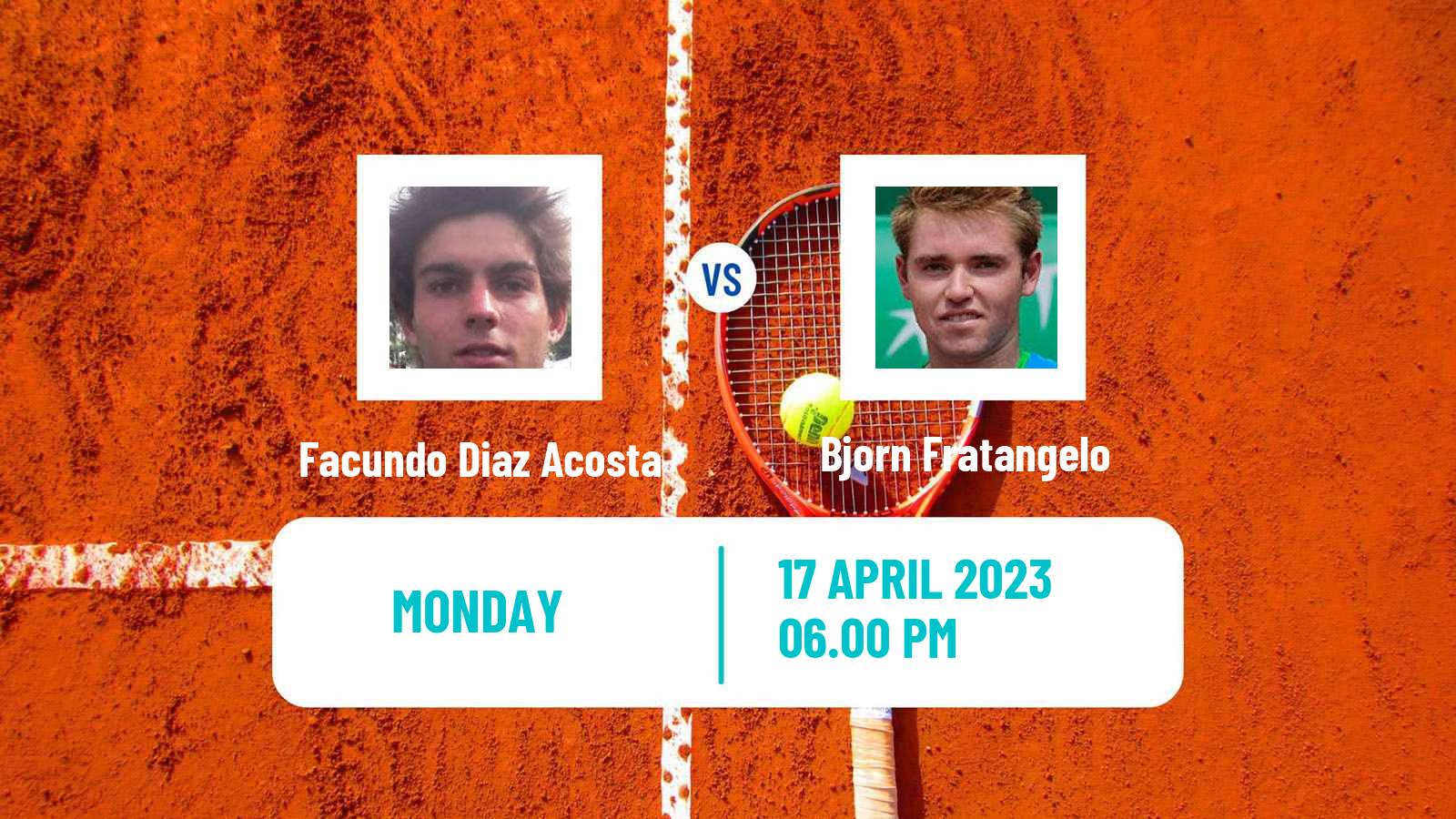 Tennis ATP Challenger Facundo Diaz Acosta - Bjorn Fratangelo