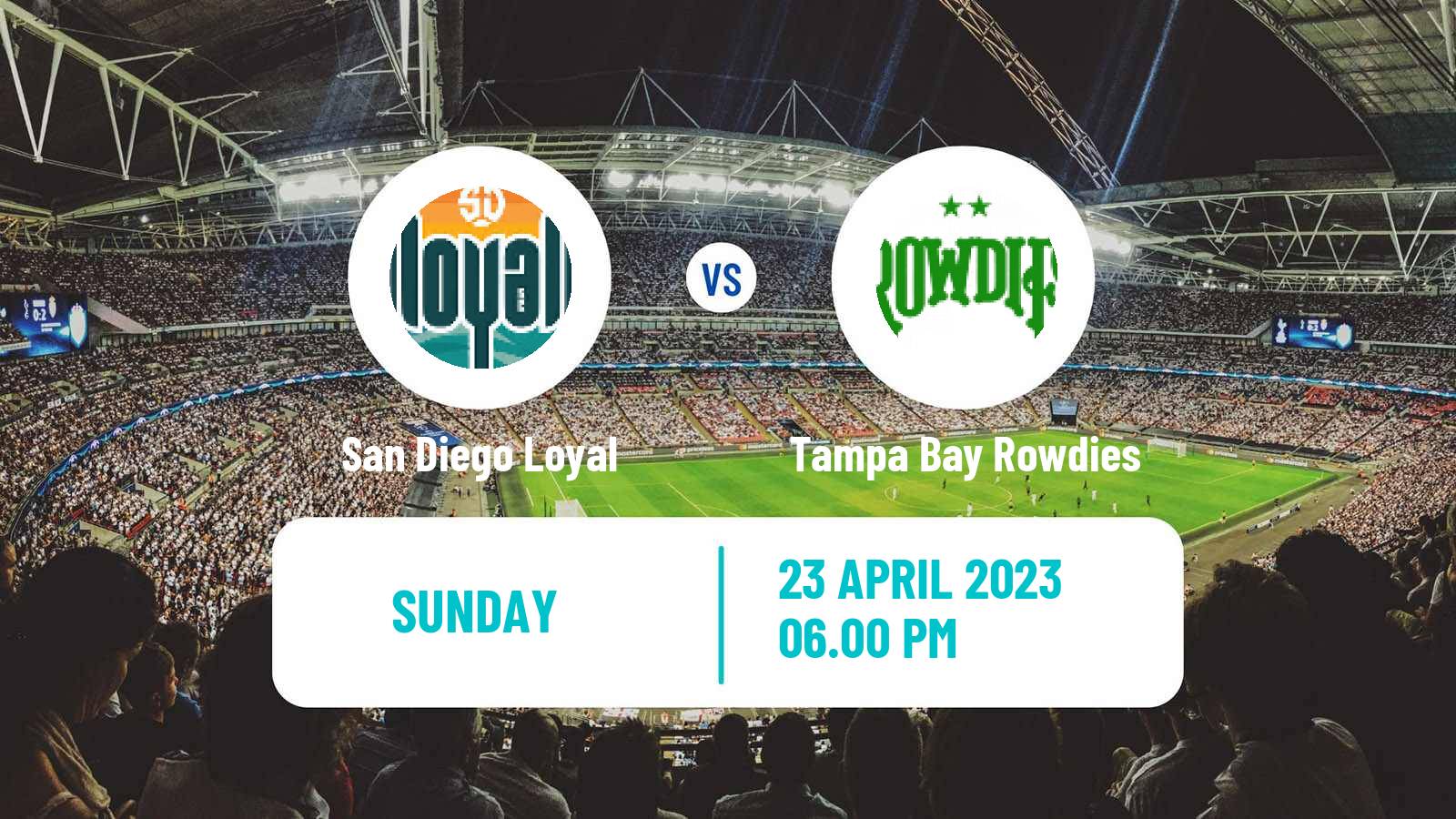 Soccer USL Championship San Diego Loyal - Tampa Bay Rowdies