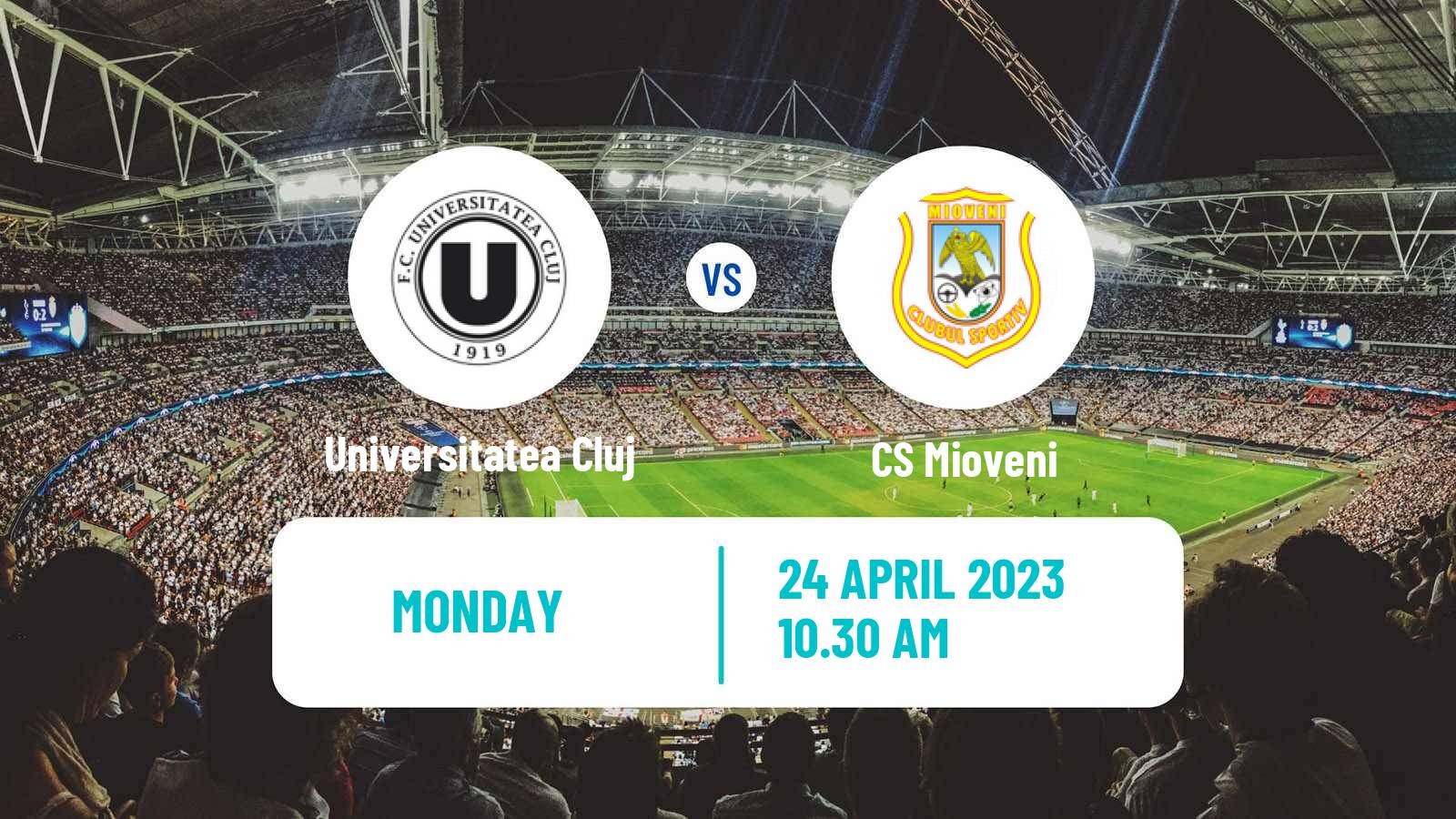 Football Romanian Liga 1 Universitatea Cluj - Mioveni