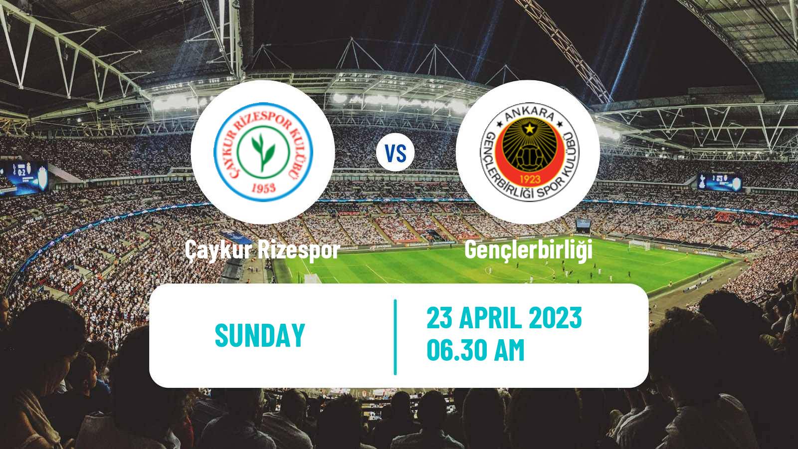 Soccer Turkish First League Çaykur Rizespor - Gençlerbirliği