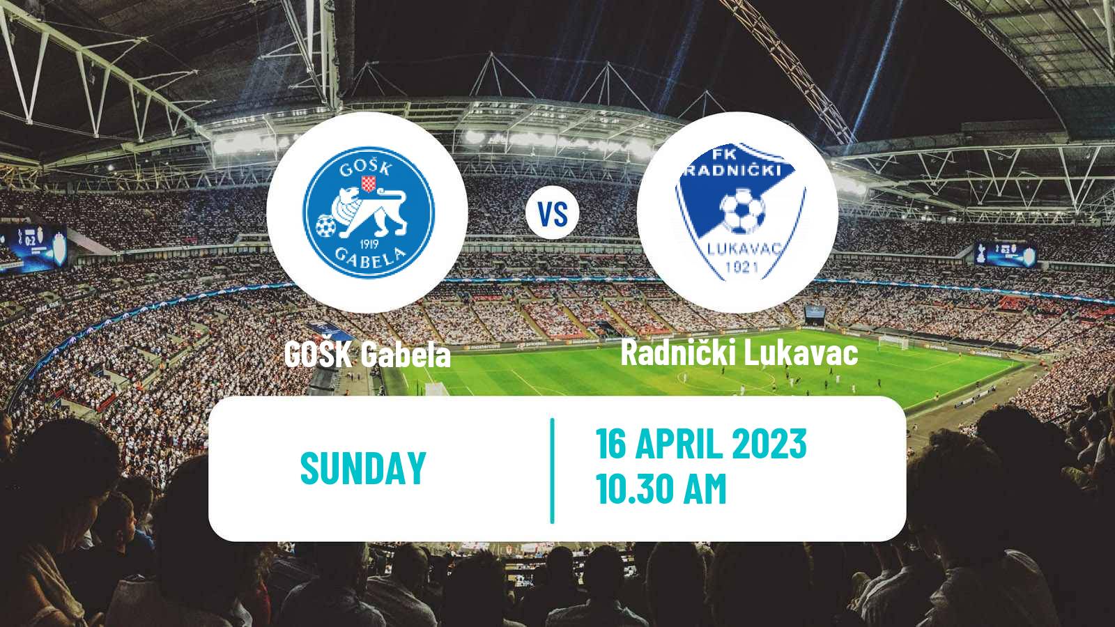 Soccer Bosnian Prva Liga FBiH GOŠK Gabela - Radnički Lukavac