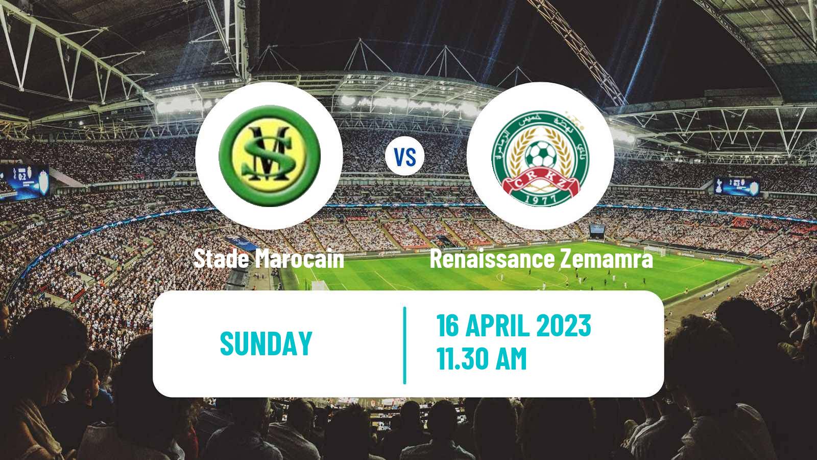 Soccer Moroccan Botola 2 Stade Marocain - Renaissance Zemamra