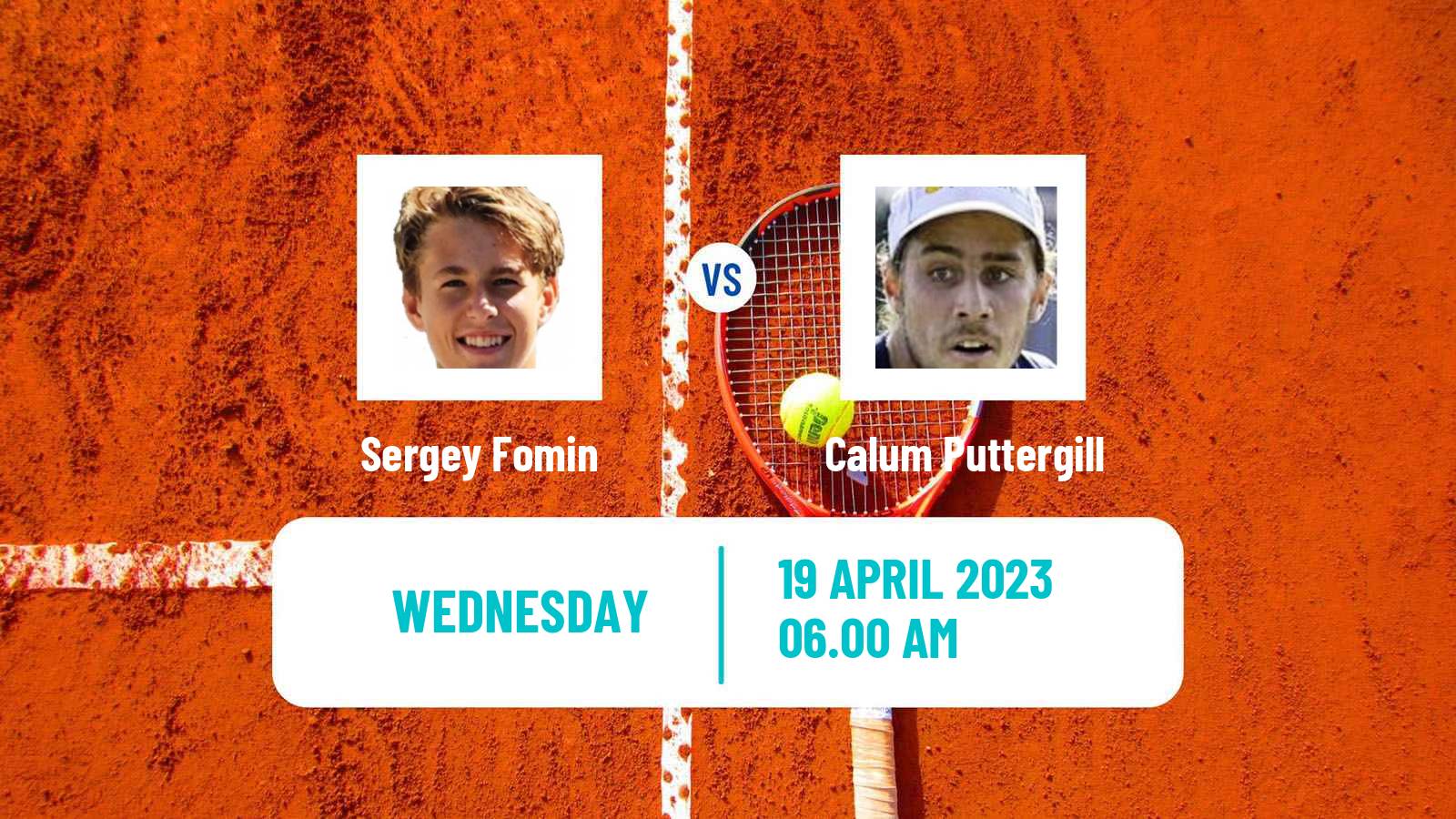 Tennis ITF Tournaments Sergey Fomin - Calum Puttergill