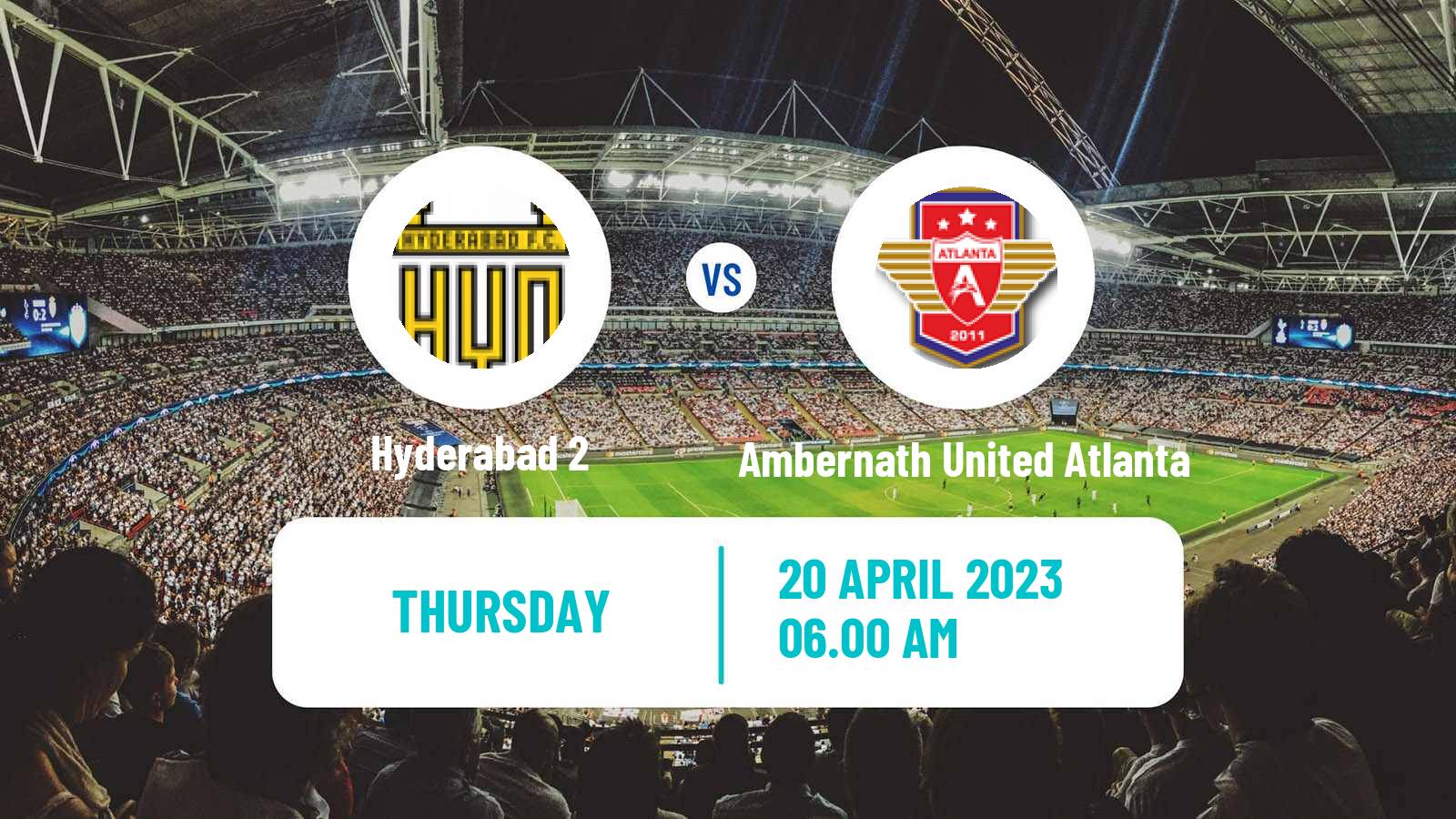 Soccer Indian I-League 2 Hyderabad 2 - Ambernath United Atlanta