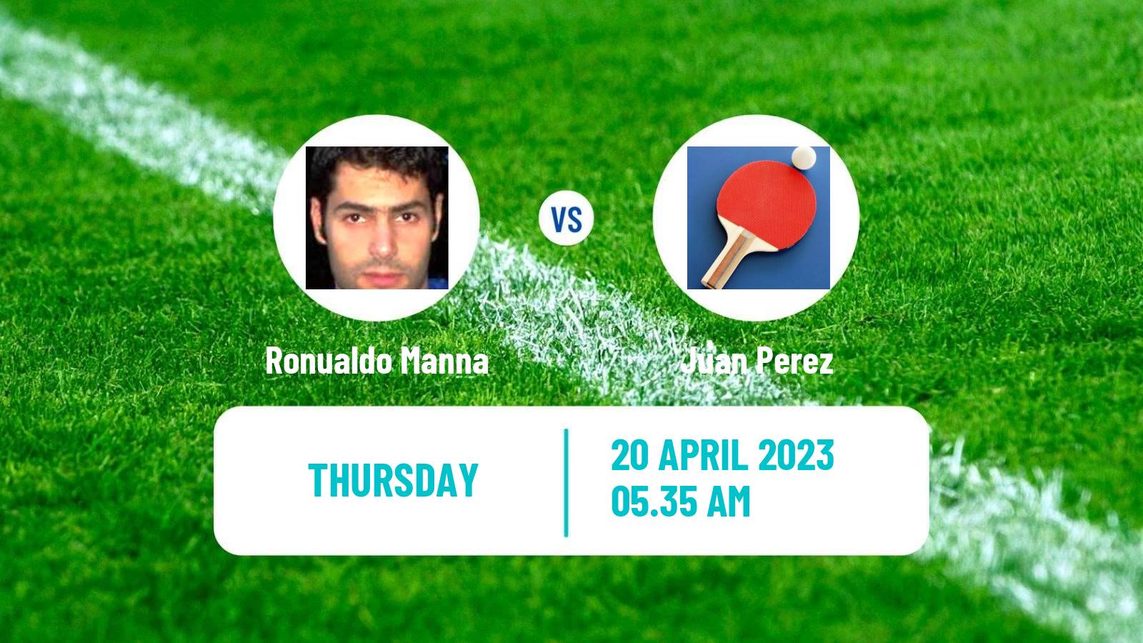 Table tennis Table Tennis Romualdo Manna - Juan Perez