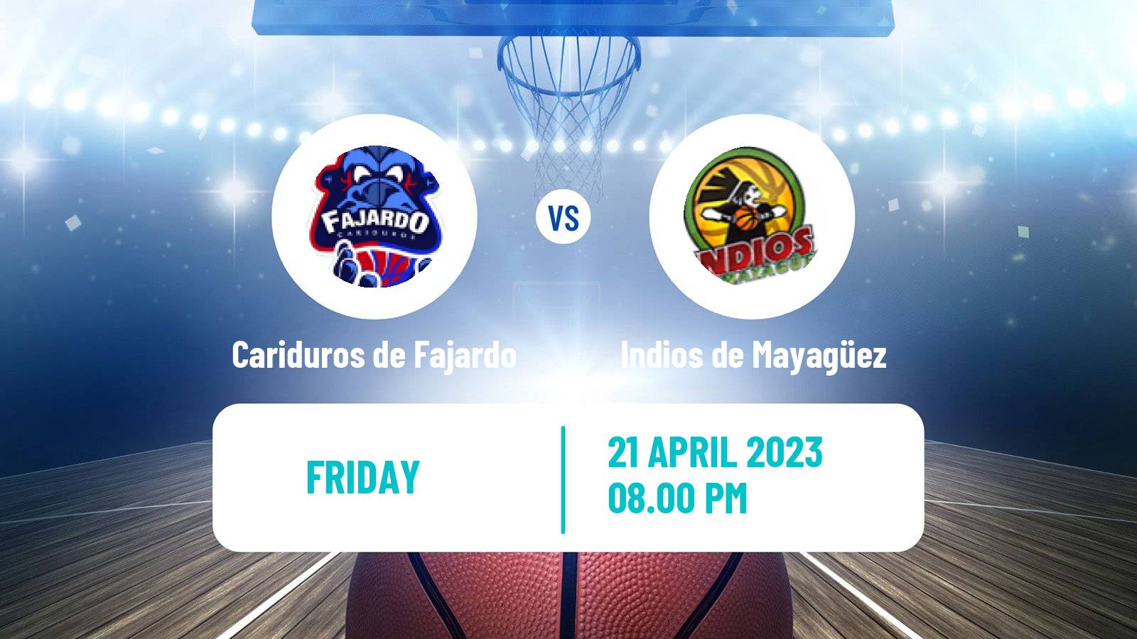 Basketball Puerto Rican BSN Cariduros de Fajardo - Indios de Mayagüez